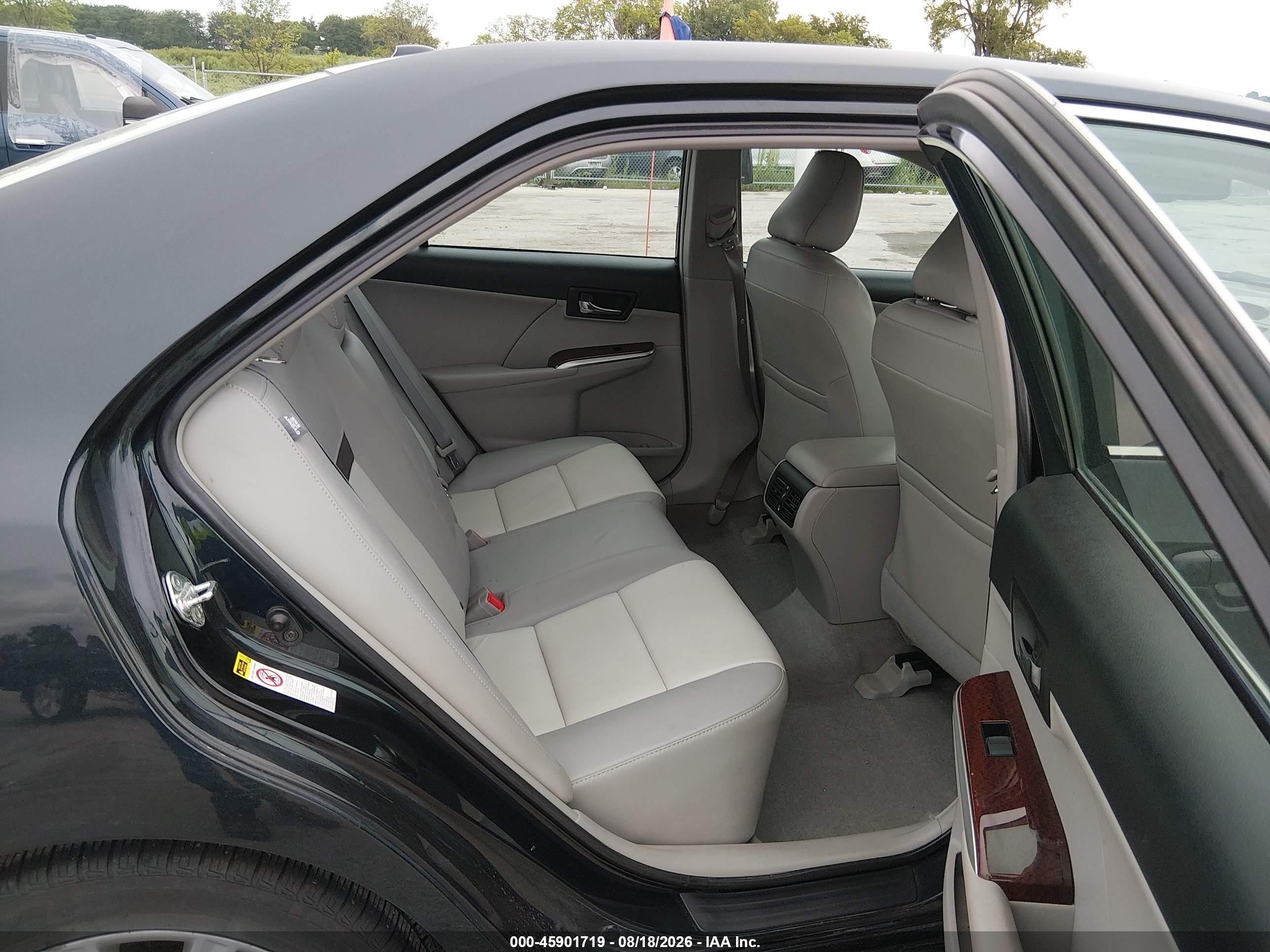 2012 Toyota Camry Xle Black vin: 4T4BF1FKXCR242895