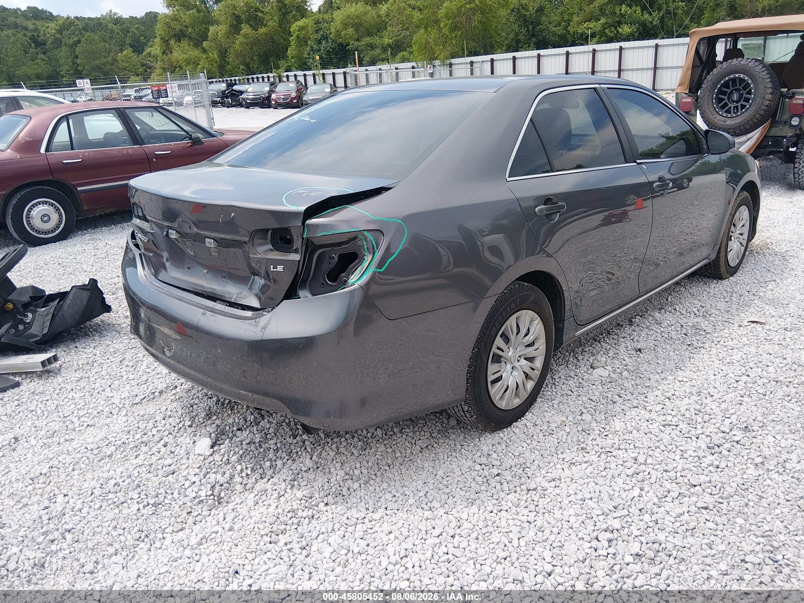 2014 Toyota Camry Le Gray vin: 4T4BF1FKXER406035