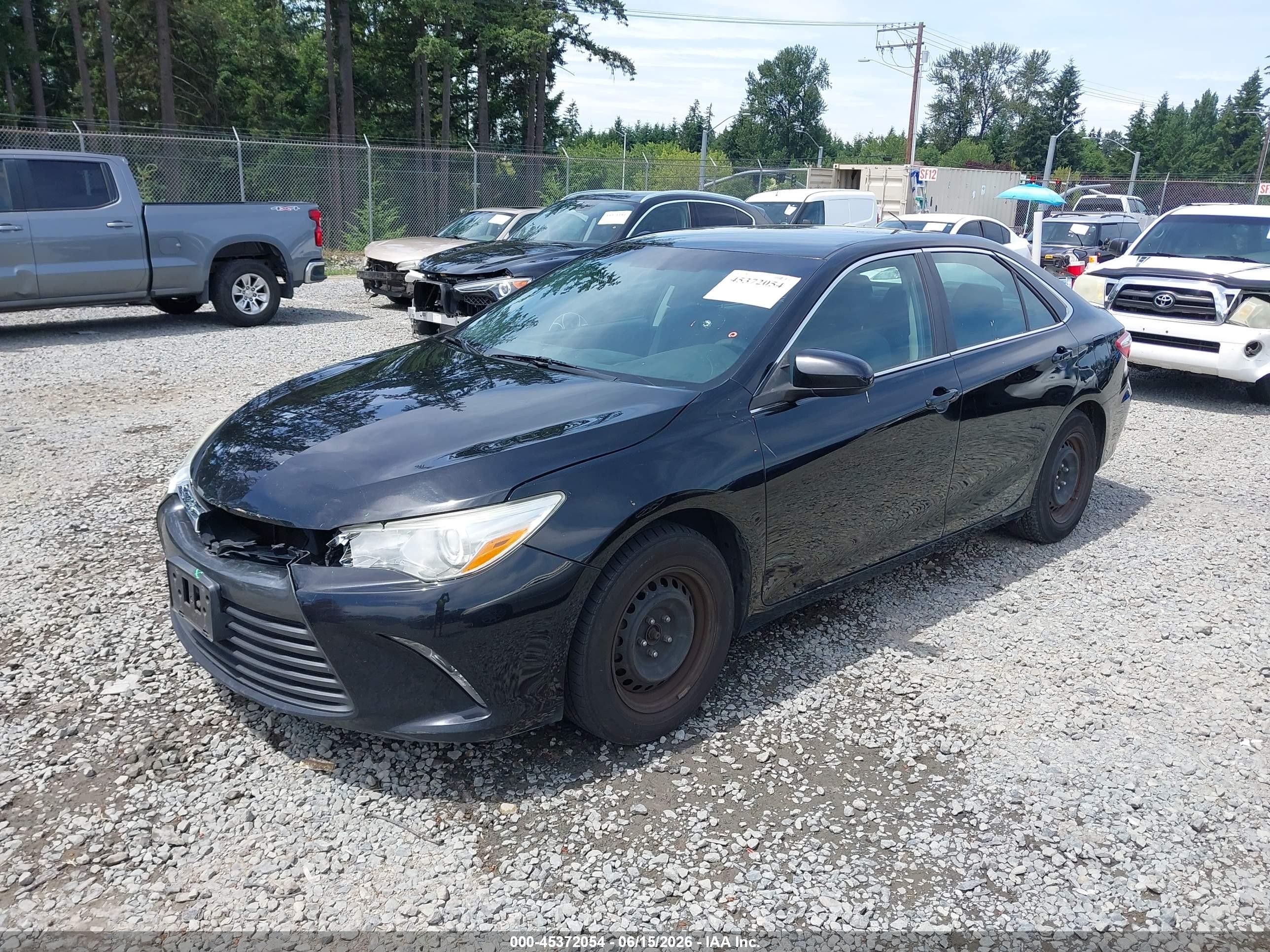 2015 Toyota Camry Le Black vin: 4T4BF1FKXFR490763