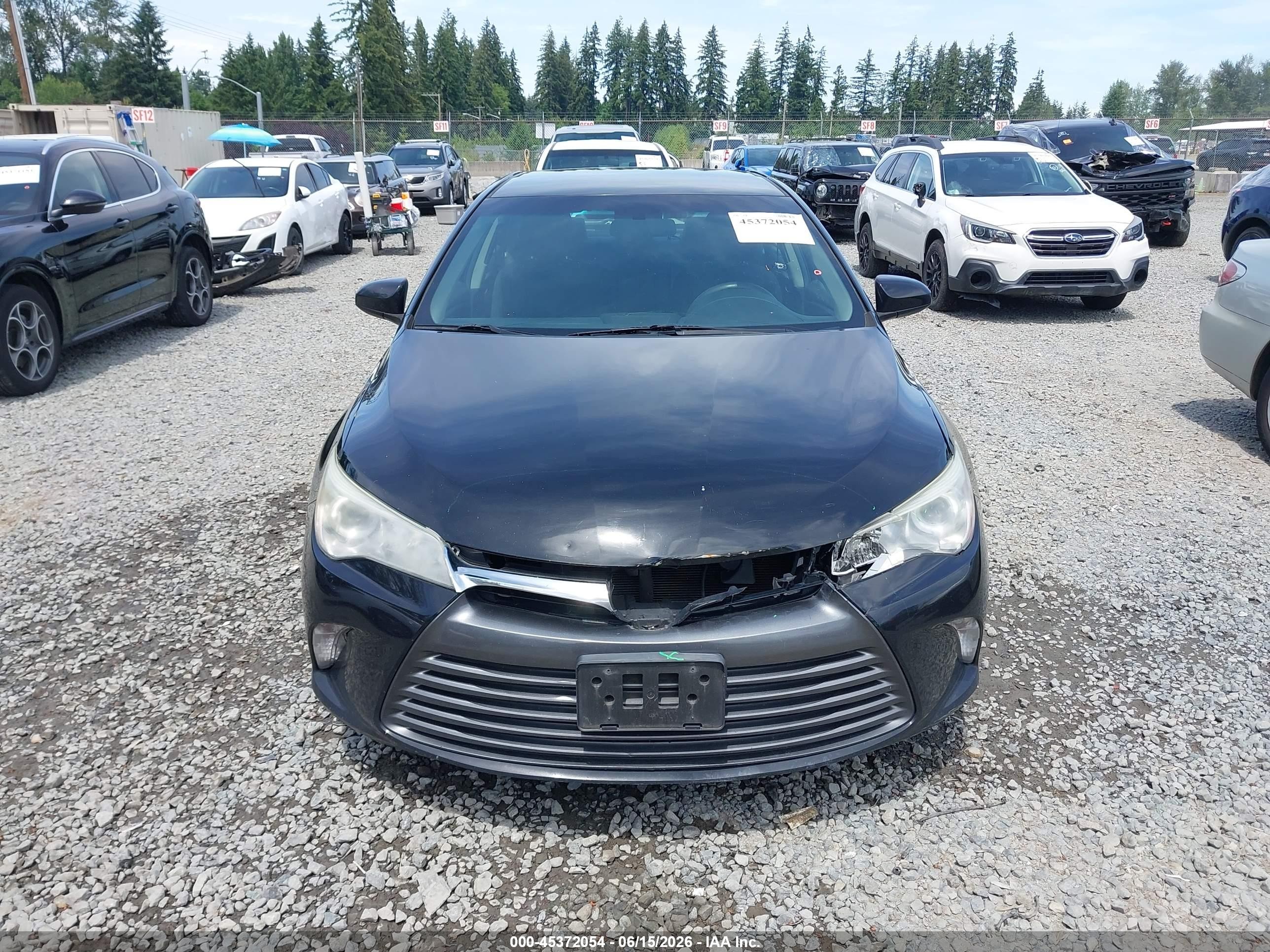2015 Toyota Camry Le Black vin: 4T4BF1FKXFR490763