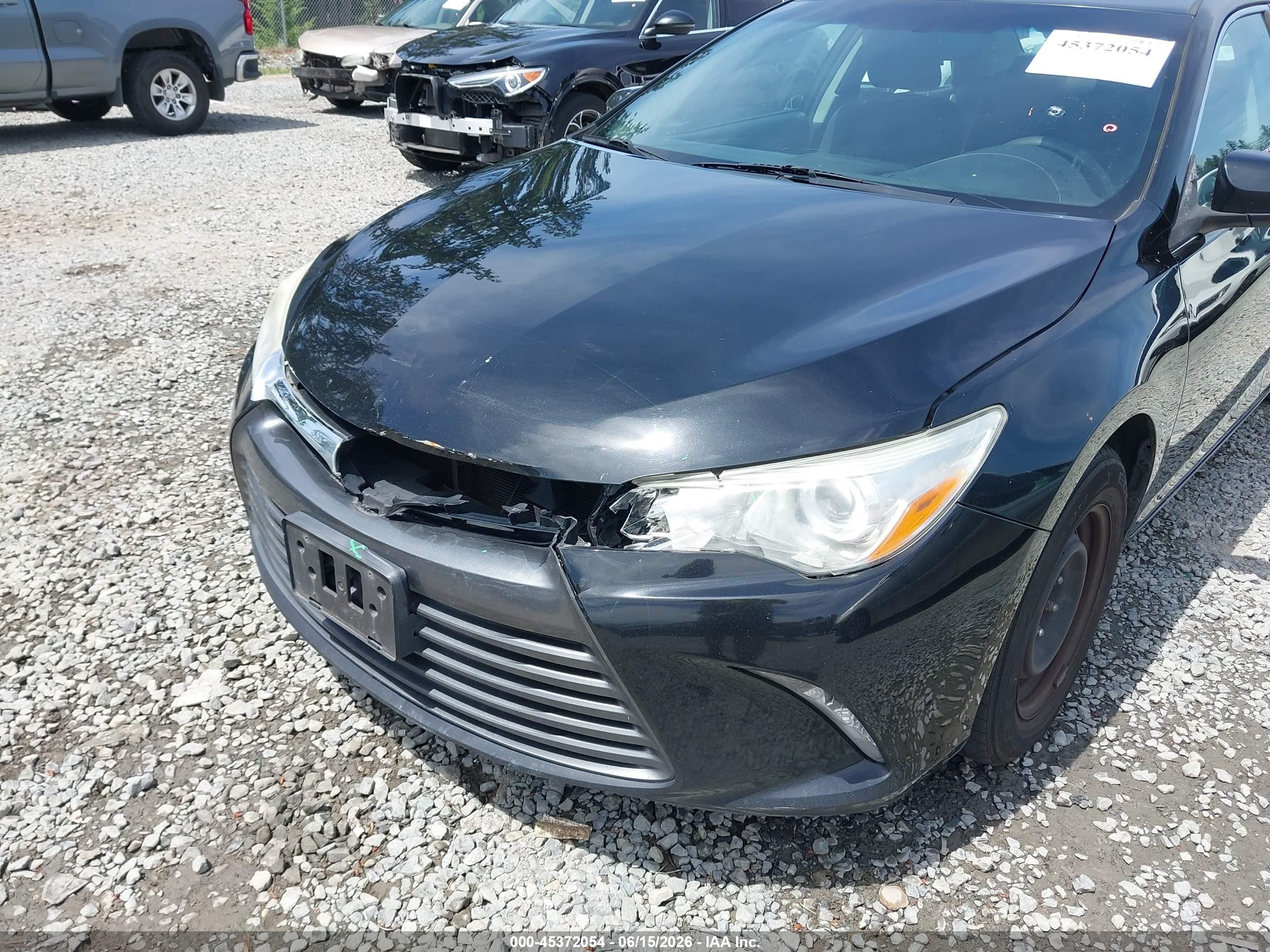 2015 Toyota Camry Le Black vin: 4T4BF1FKXFR490763