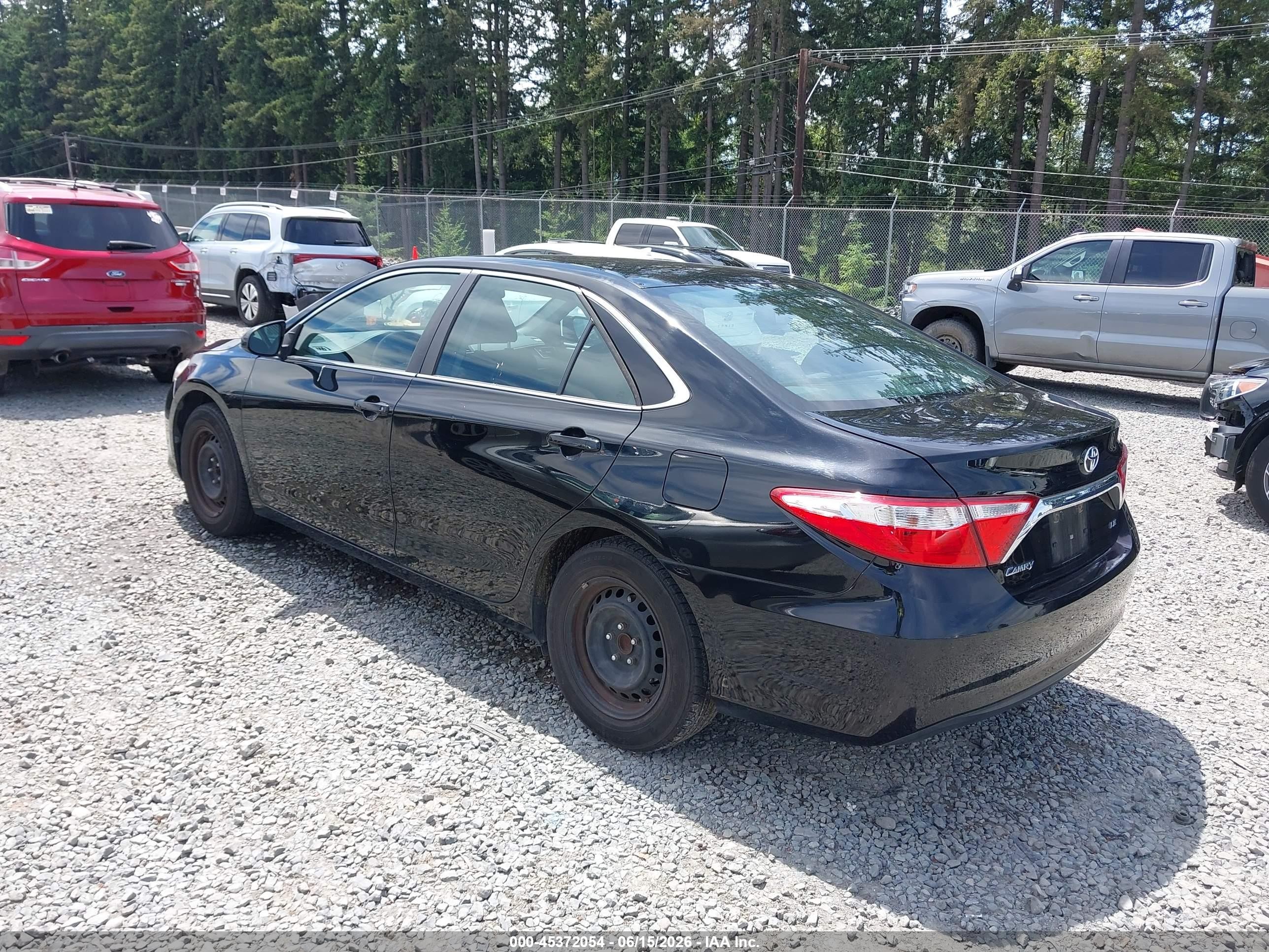 2015 Toyota Camry Le Black vin: 4T4BF1FKXFR490763