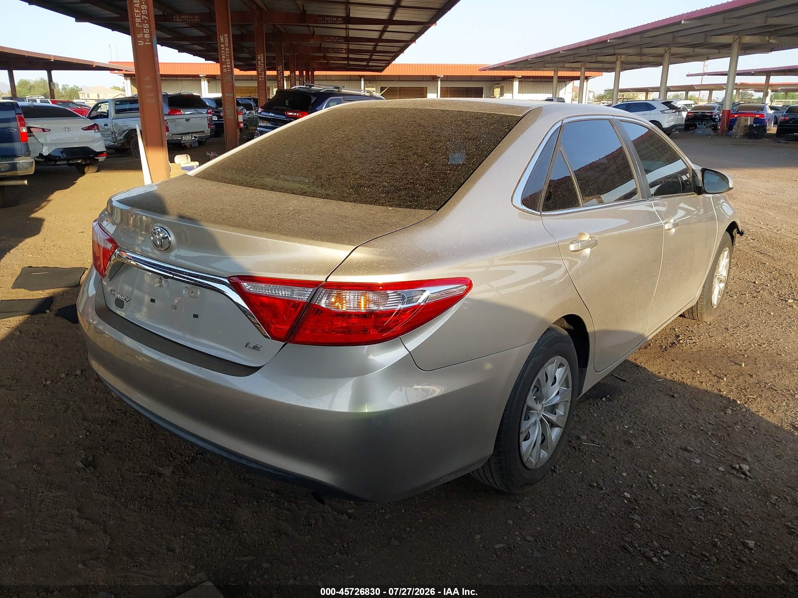 2015 Toyota Camry Le Silver vin: 4T4BF1FKXFR505410