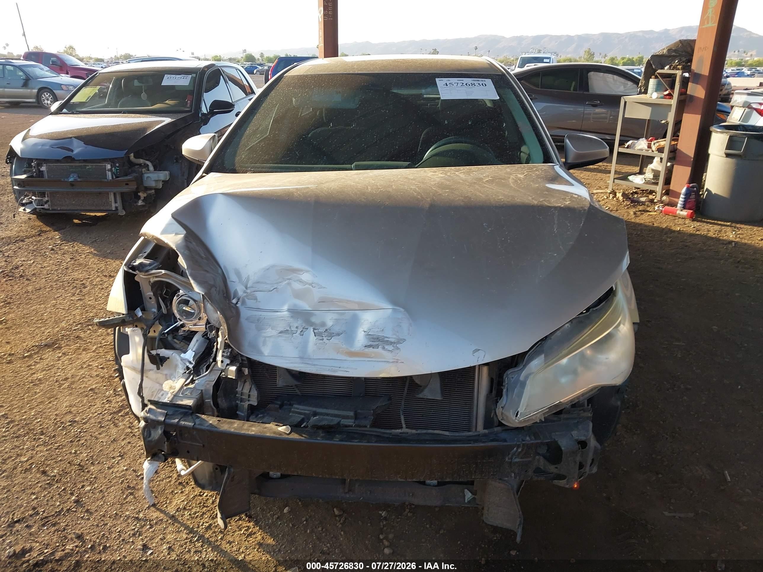 2015 Toyota Camry Le Silver vin: 4T4BF1FKXFR505410