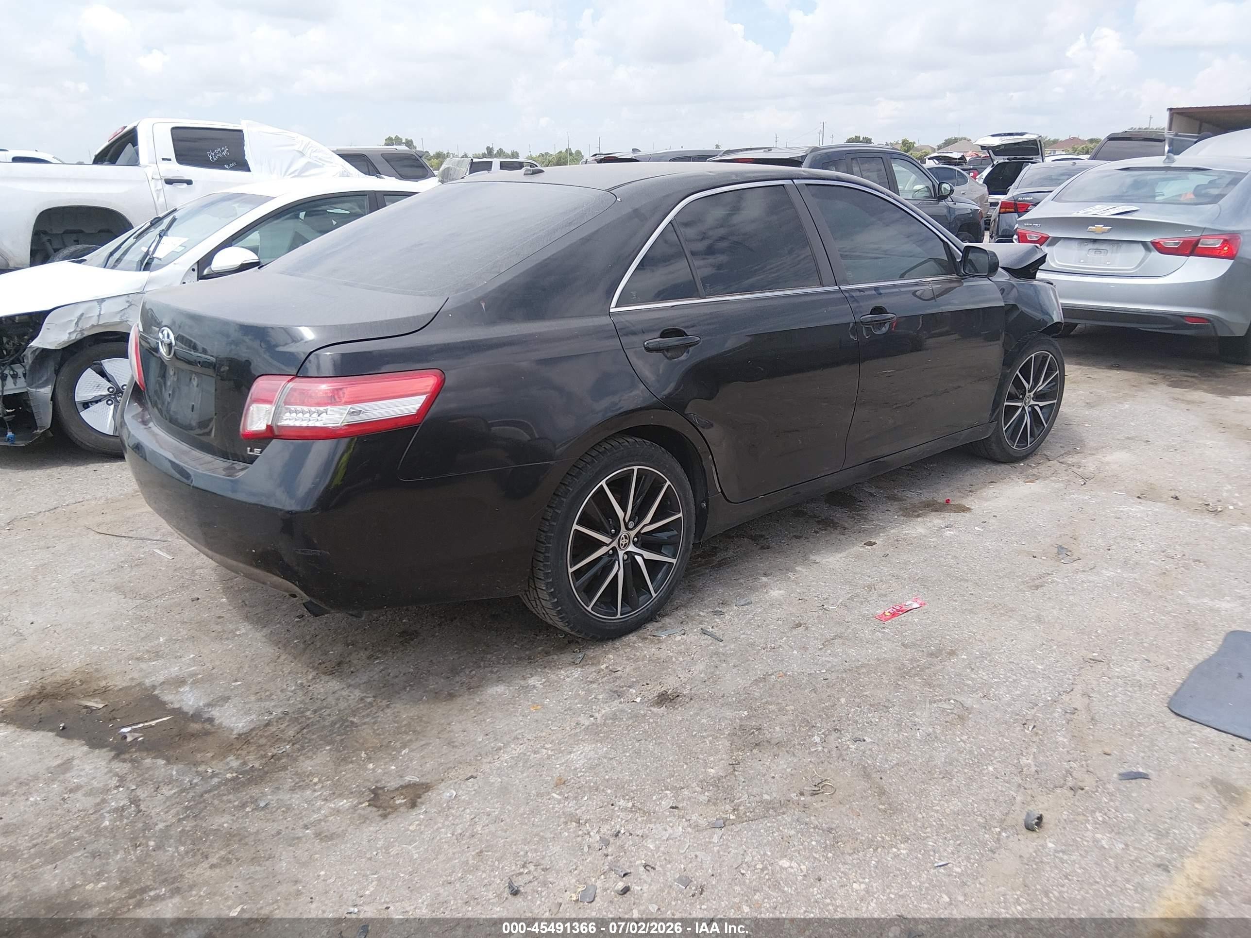 2010 Toyota Camry Le Black vin: 4T4BF3EK0AR041937