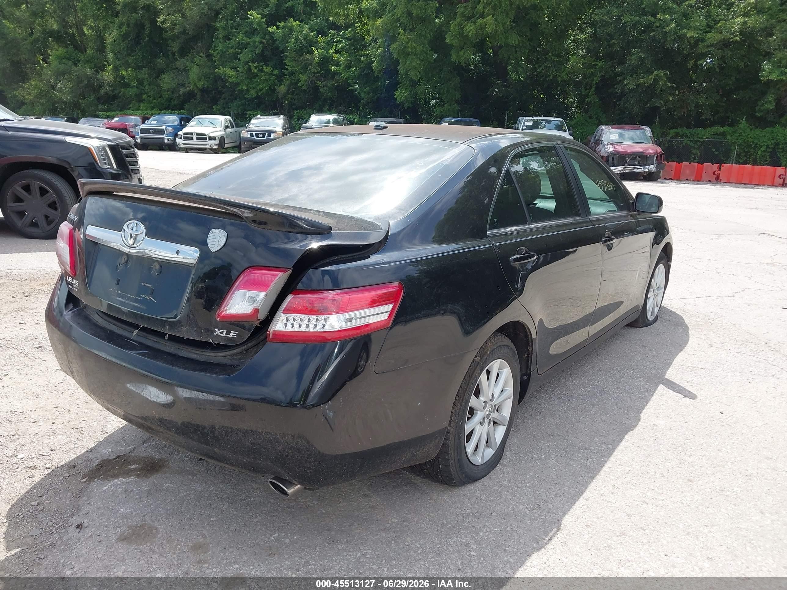 2010 Toyota Camry Xle Black vin: 4T4BF3EK0AR079913
