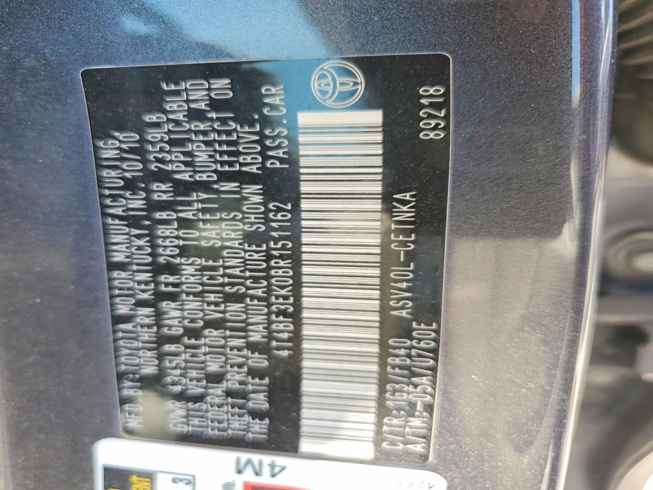 2011 Toyota Camry Le Black vin: 4T4BF3EK0BR151162