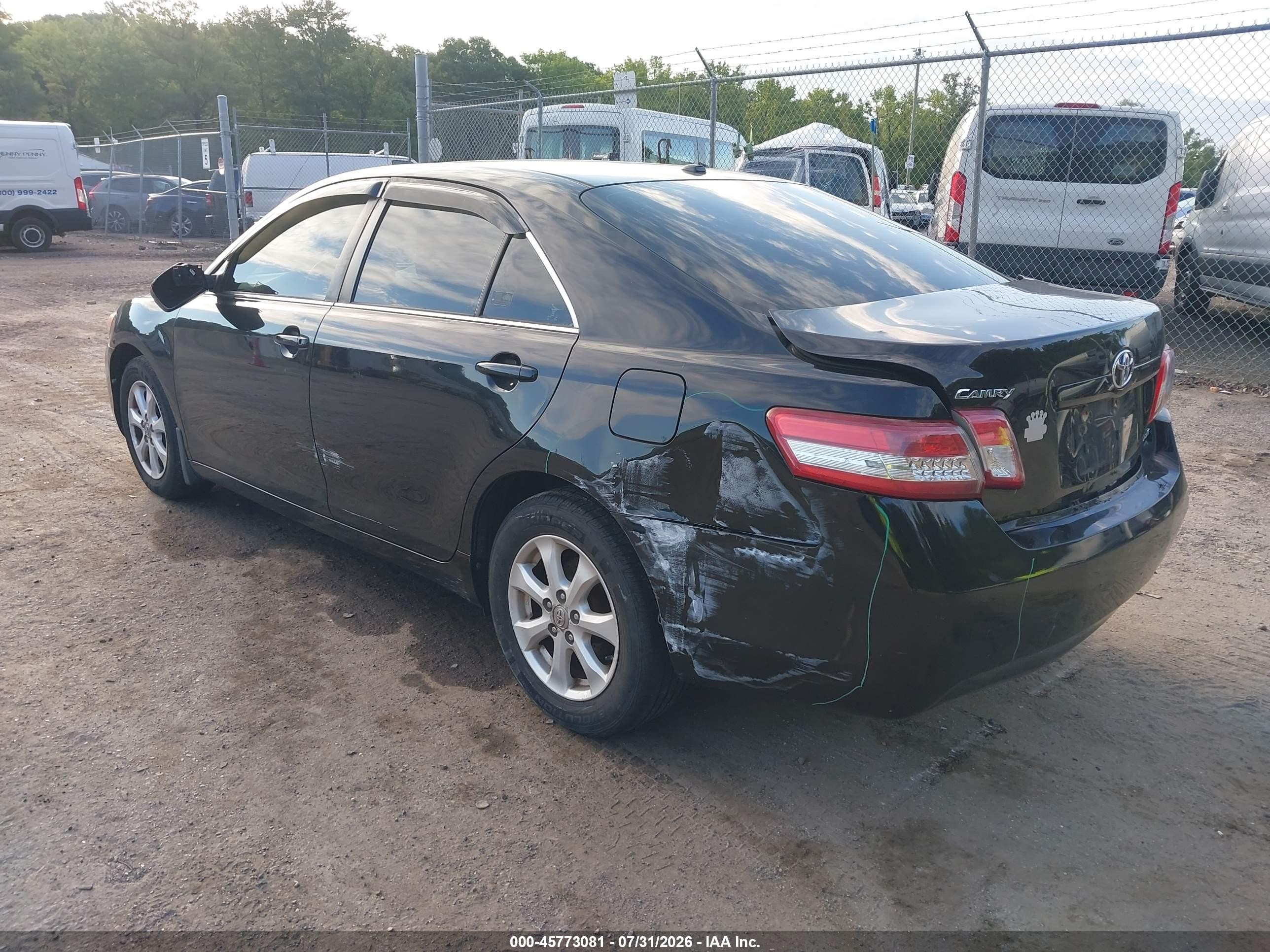 2011 Toyota Camry Le Black vin: 4T4BF3EK0BR167040