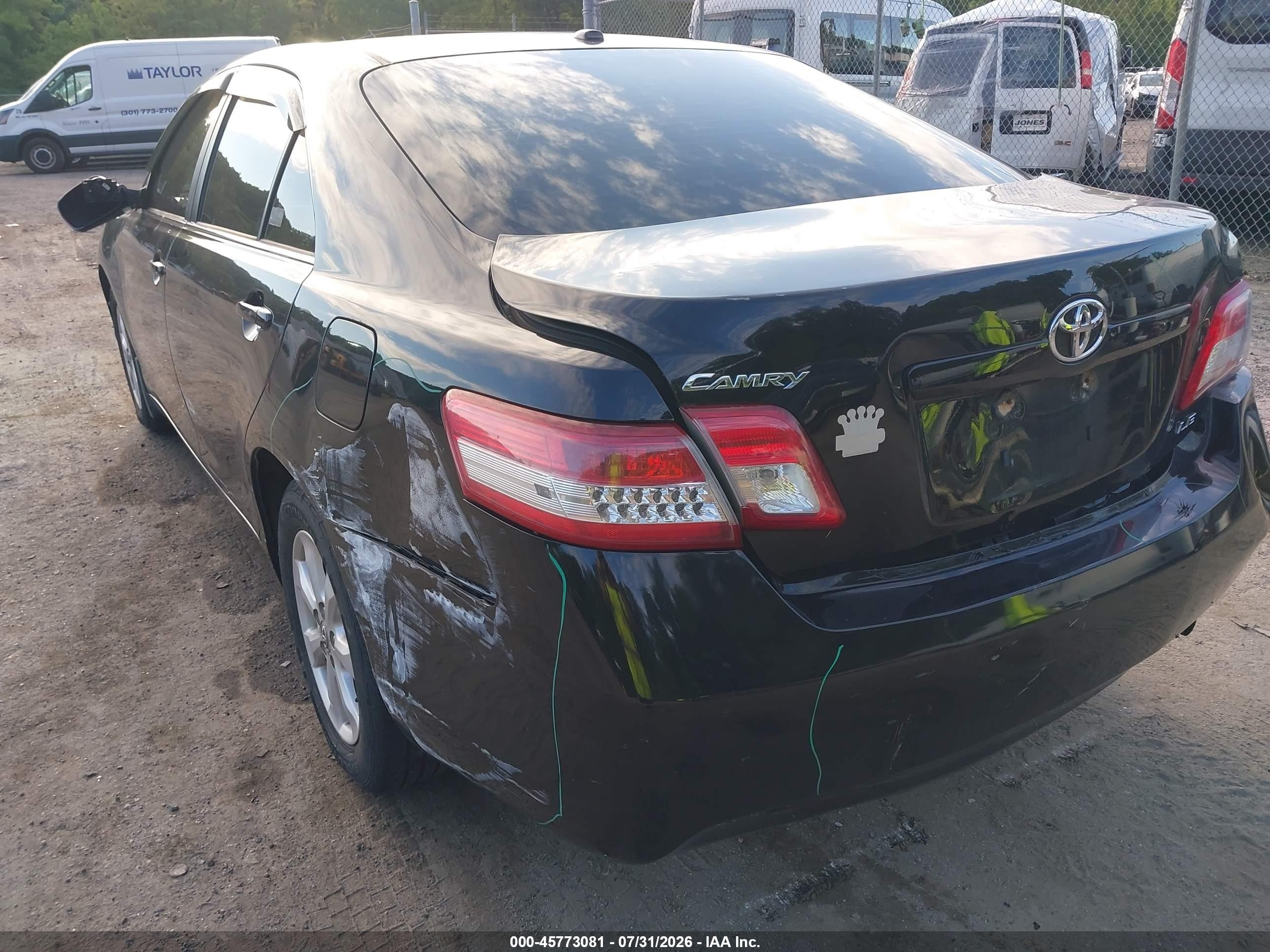 2011 Toyota Camry Le Black vin: 4T4BF3EK0BR167040