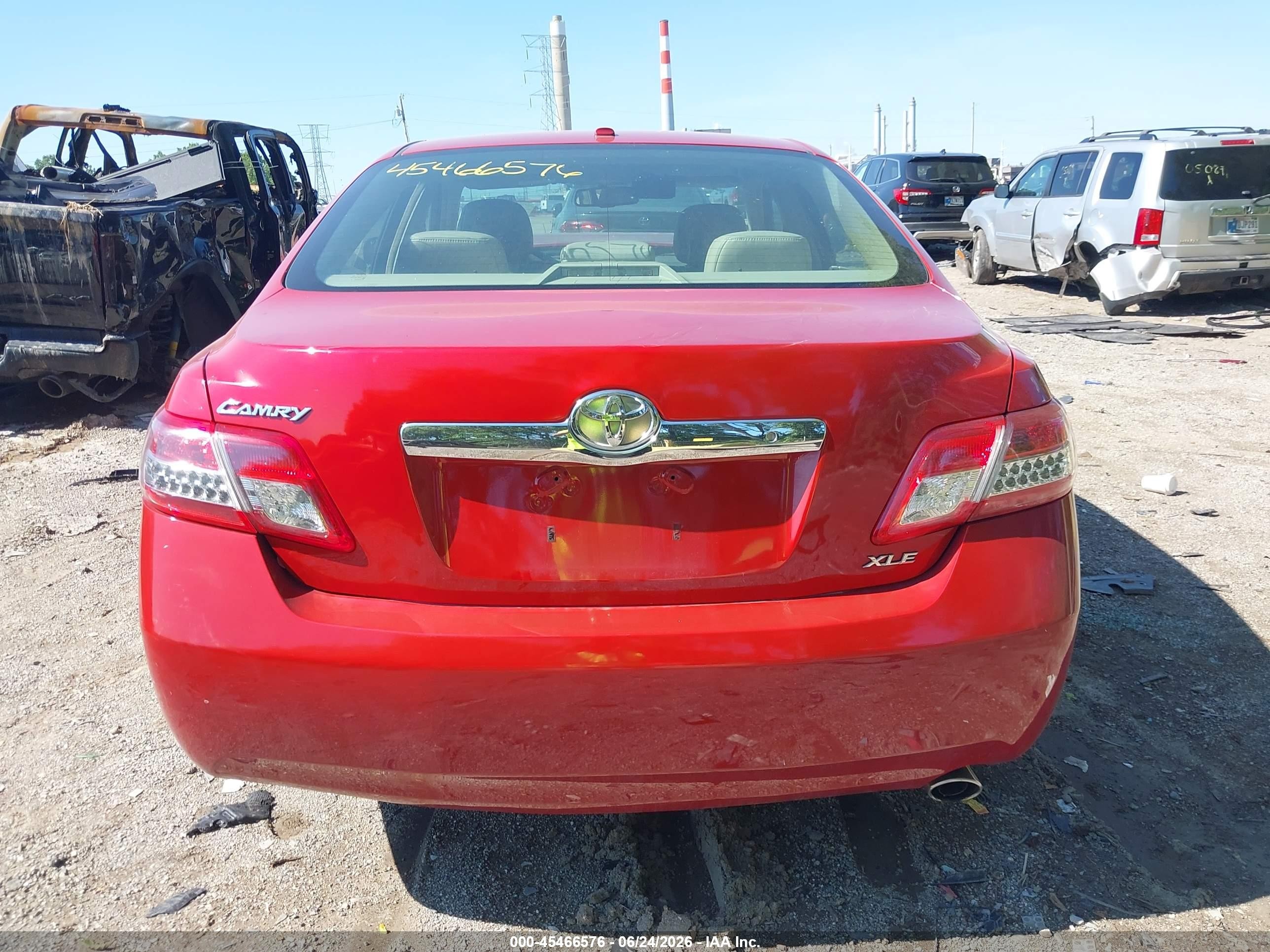 2011 Toyota Camry Xle Red vin: 4T4BF3EK0BR186591