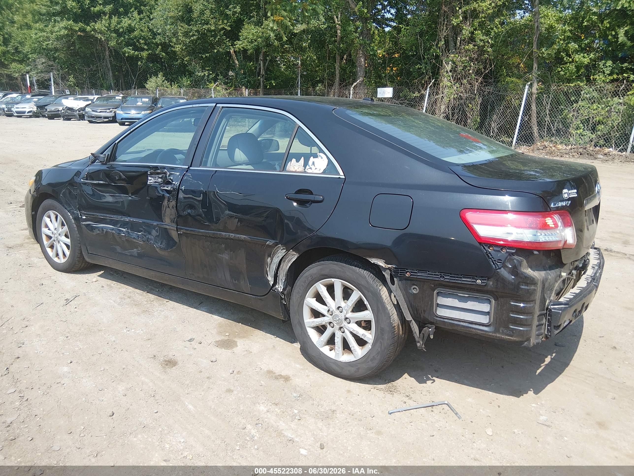 2011 Toyota Camry Xle Black vin: 4T4BF3EK0BR198790