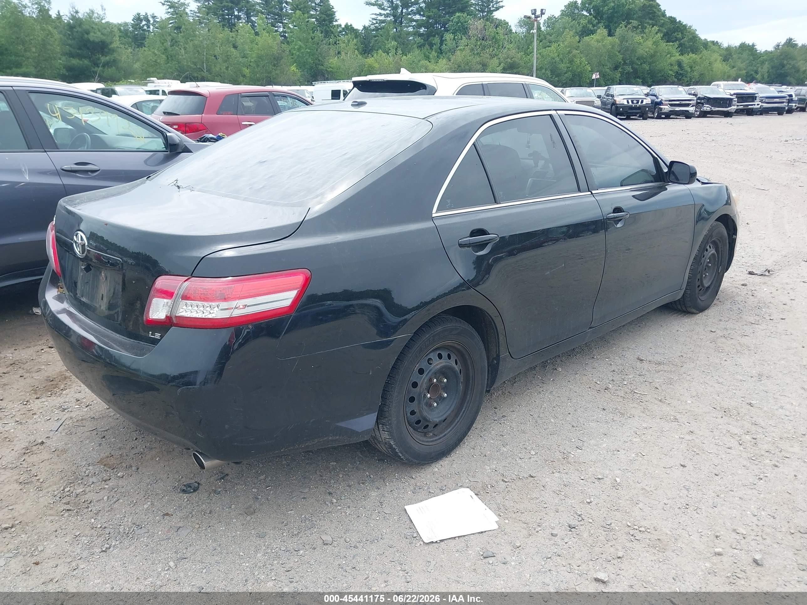 2010 Toyota Camry Le Черный vin: 4T4BF3EK1AR040022