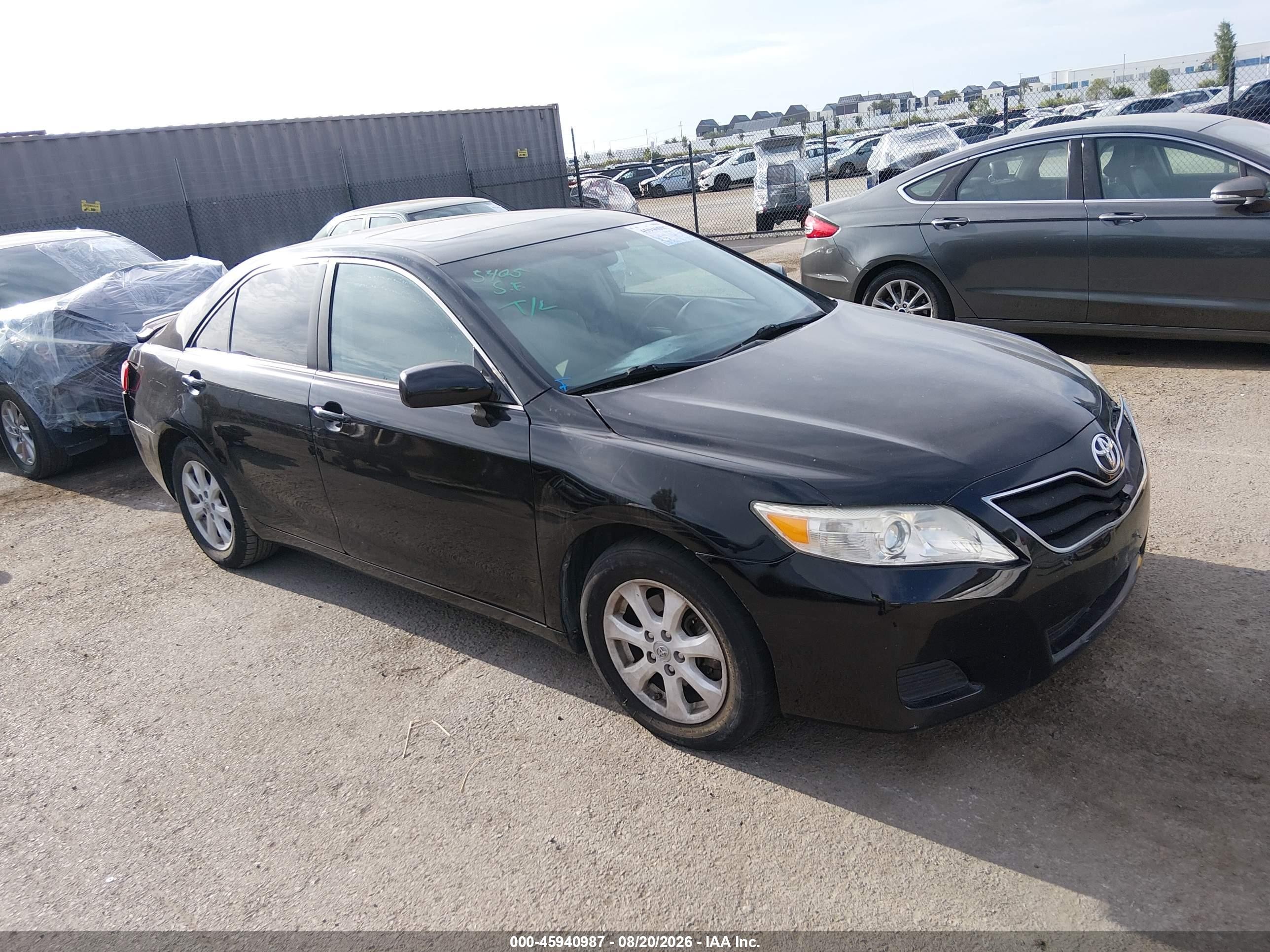 2010 Toyota Camry Le Black vin: 4T4BF3EK1AR082349