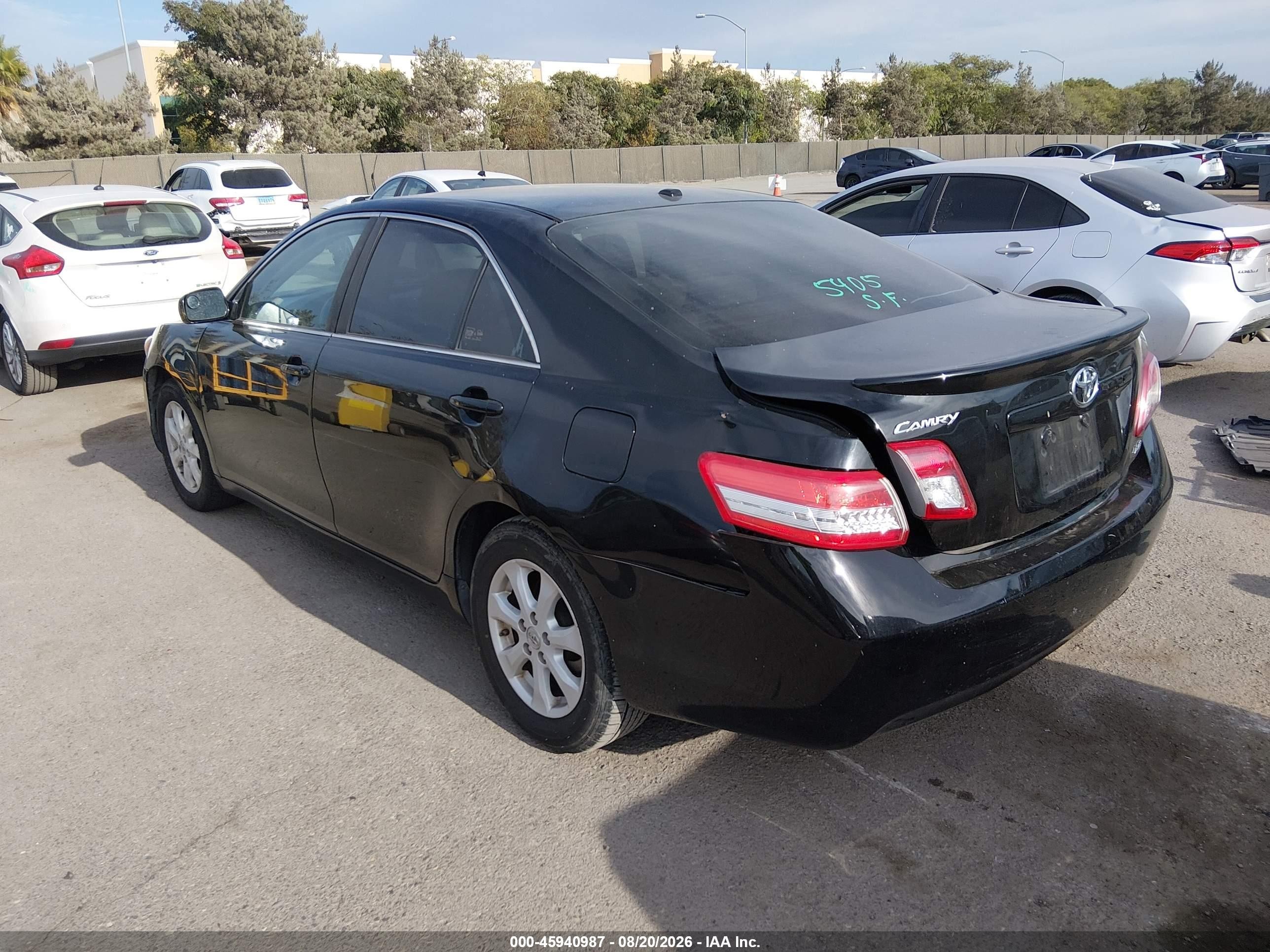 2010 Toyota Camry Le Black vin: 4T4BF3EK1AR082349