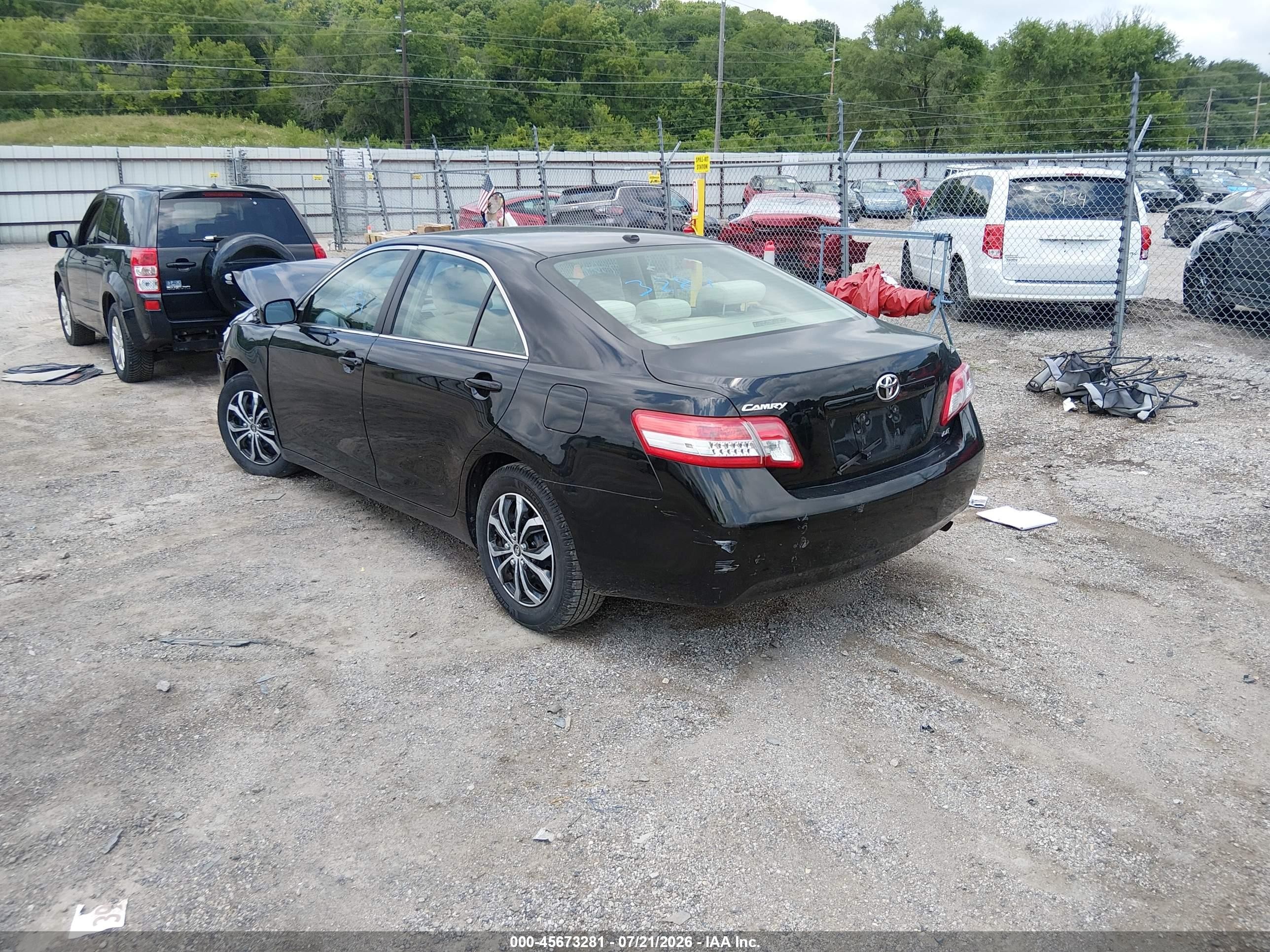 2011 Toyota Camry Le Black vin: 4T4BF3EK1BR119255