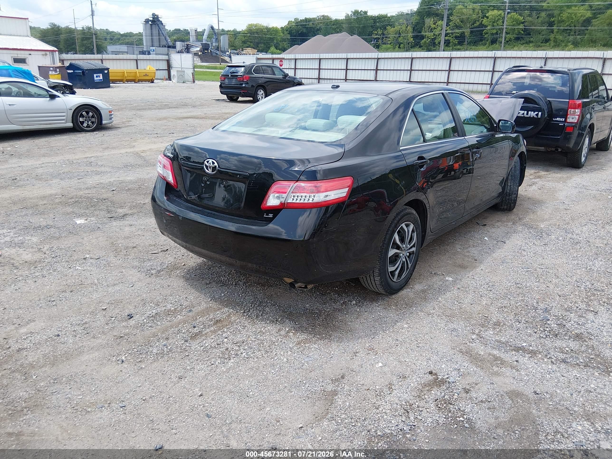 2011 Toyota Camry Le Black vin: 4T4BF3EK1BR119255