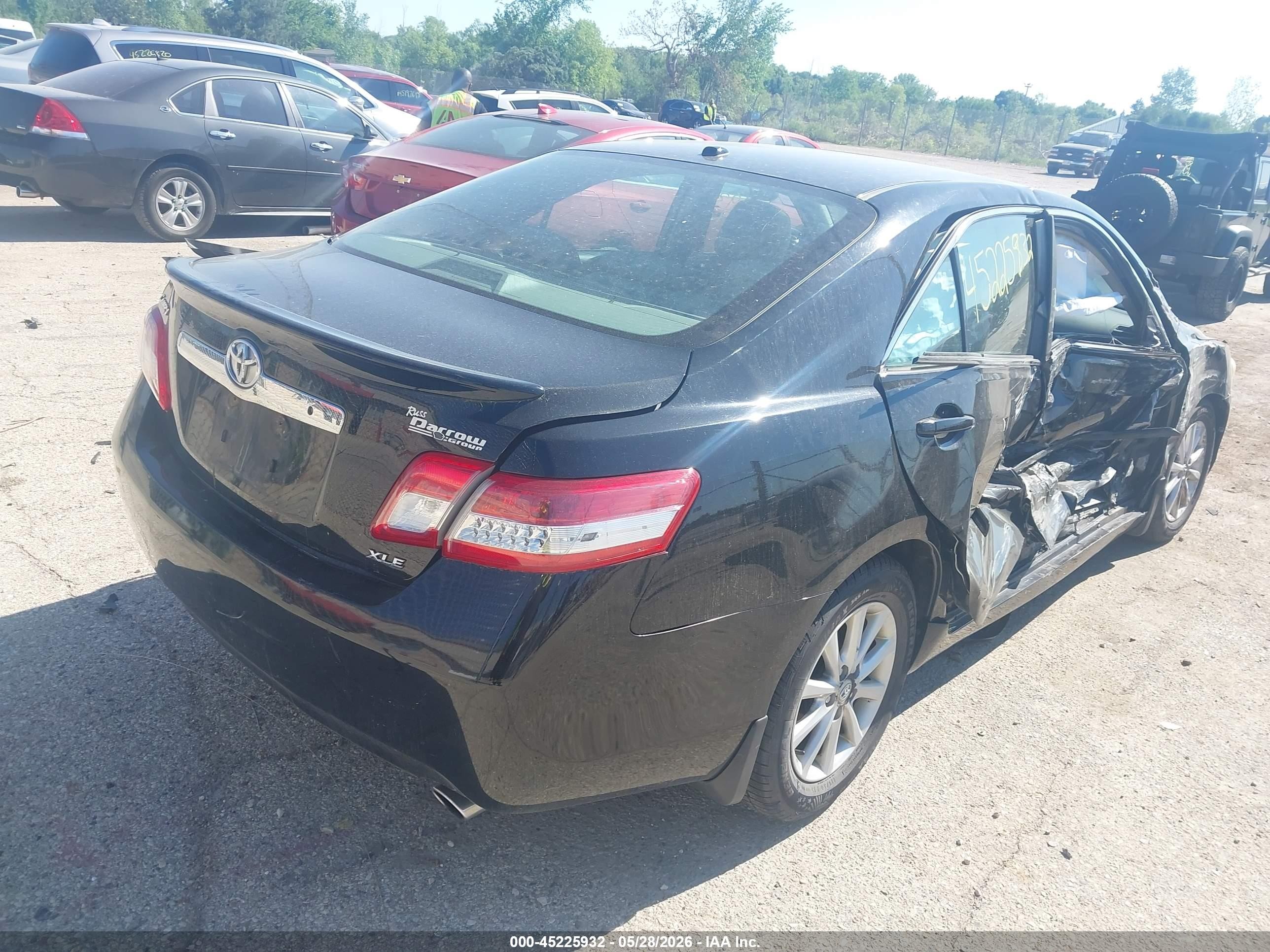 2011 Toyota Camry Xle Black vin: 4T4BF3EK1BR139005