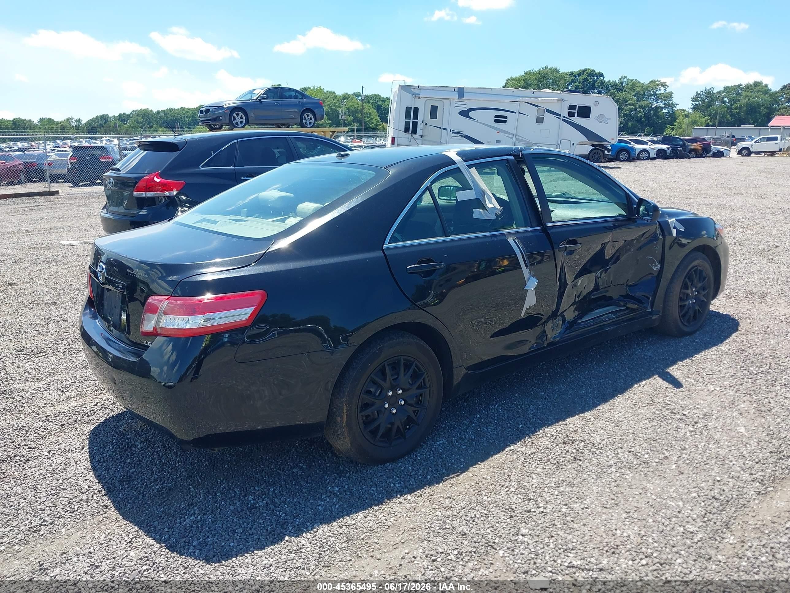 2010 Toyota Camry Le Black vin: 4T4BF3EK2AR017798