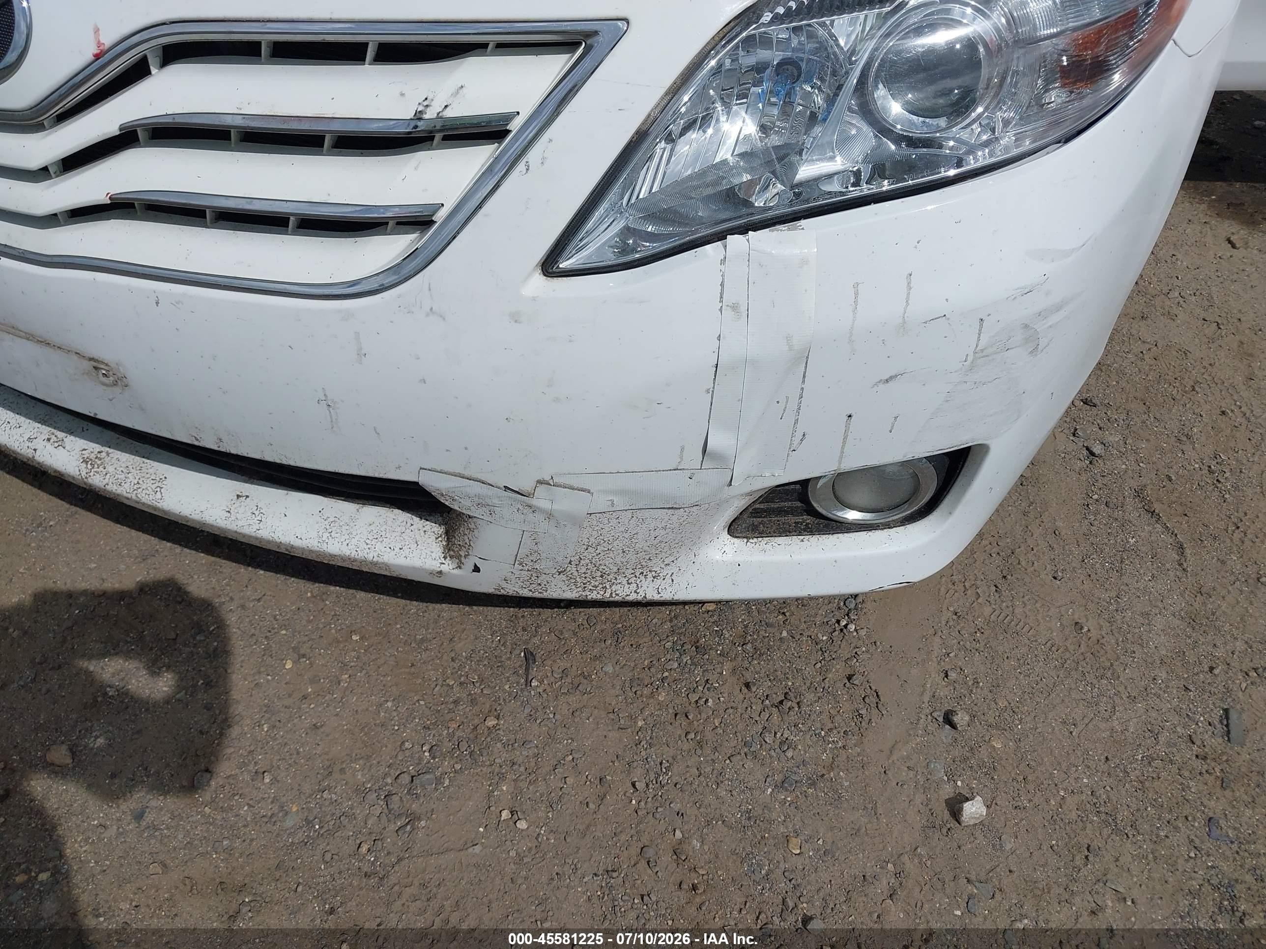 2010 Toyota Camry Xle White vin: 4T4BF3EK3AR037395
