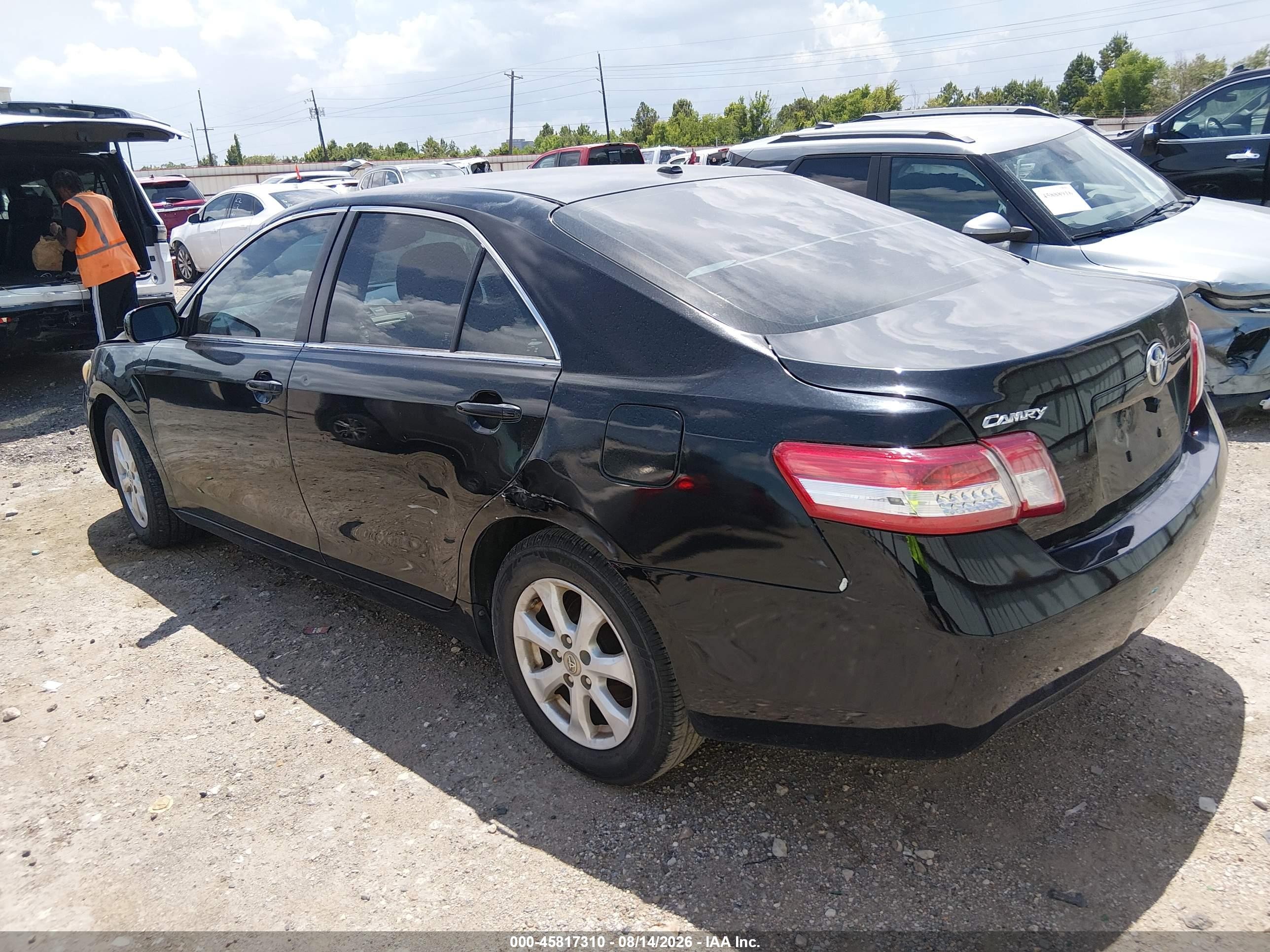 2011 Toyota Camry Le Black vin: 4T4BF3EK3BR153567