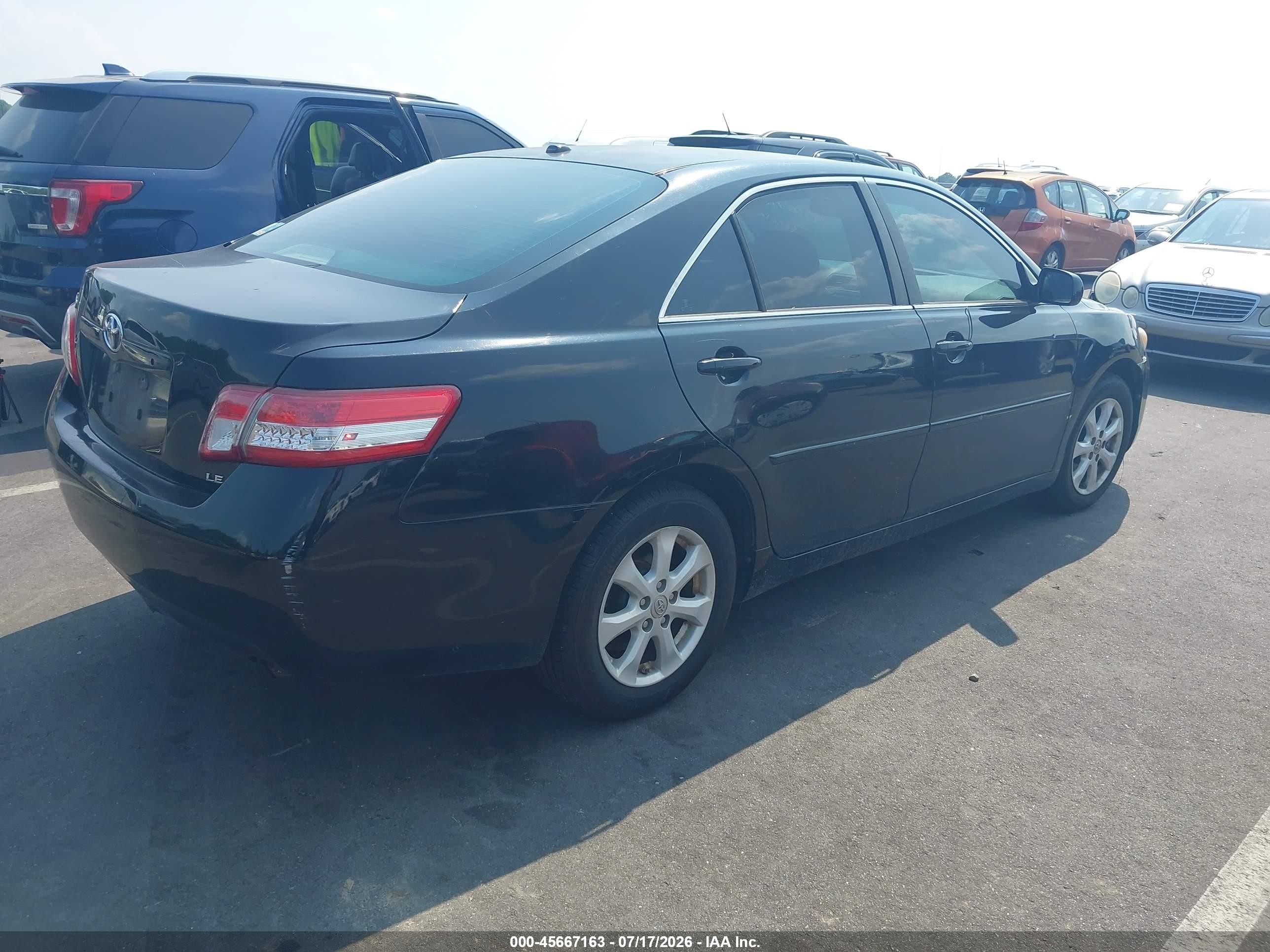 2011 Toyota Camry Le Black vin: 4T4BF3EK3BR179151