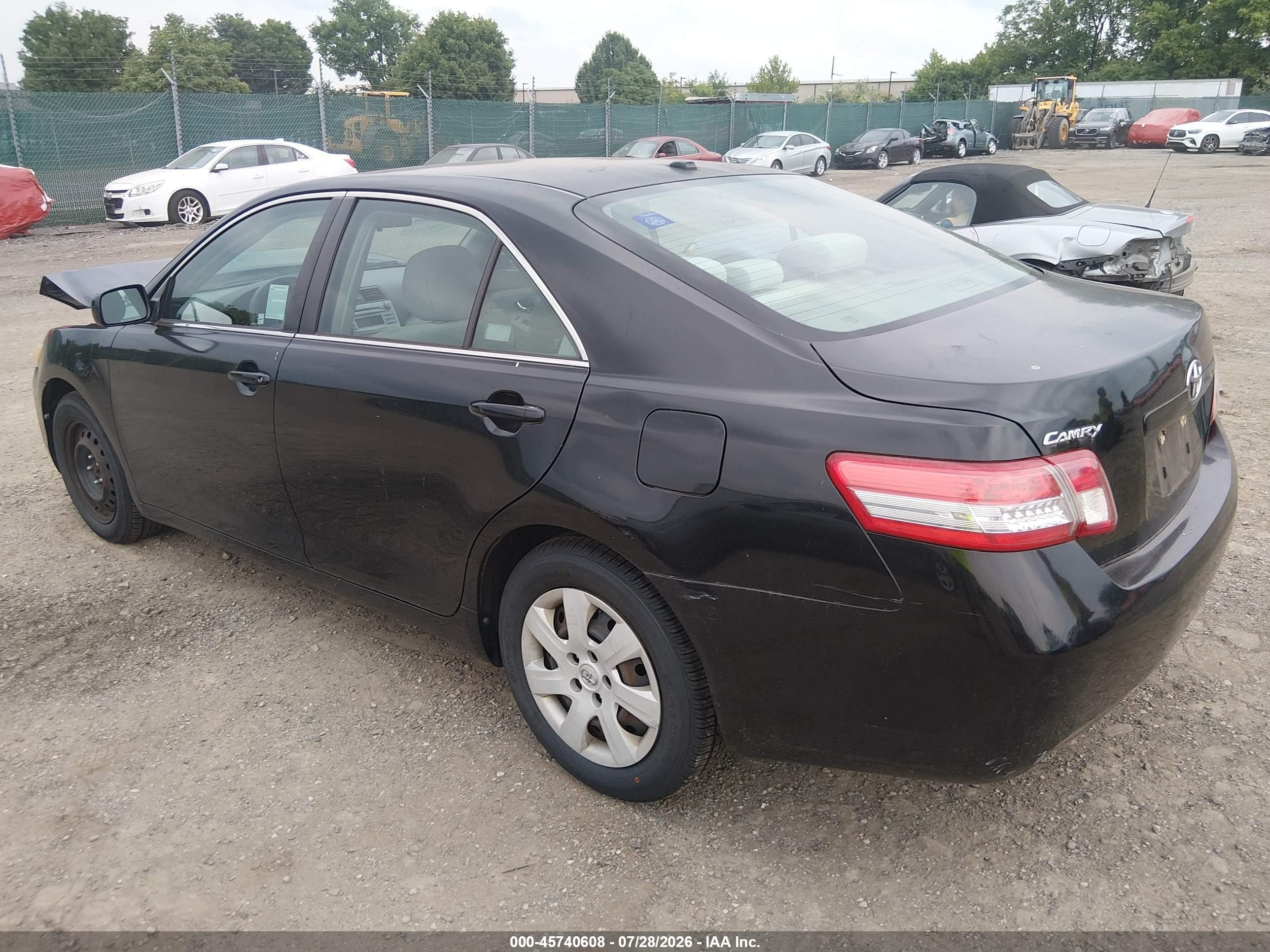 2011 Toyota Camry Le Черный vin: 4T4BF3EK3BR192501