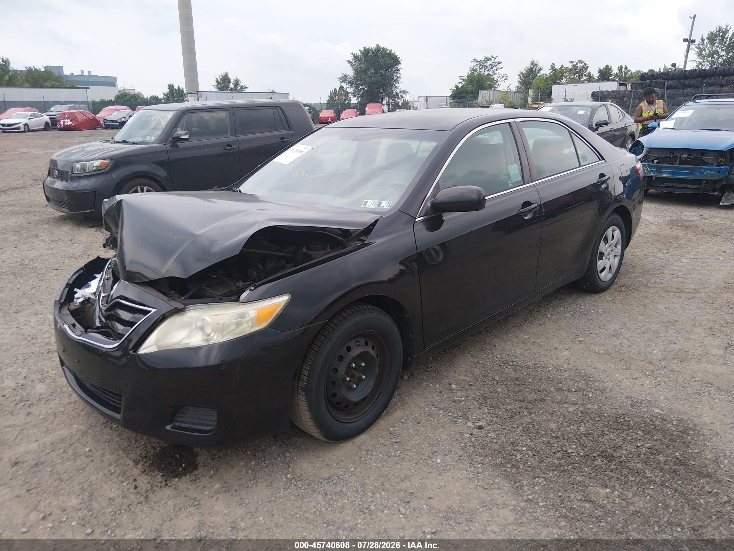 2011 Toyota Camry Le Черный vin: 4T4BF3EK3BR192501