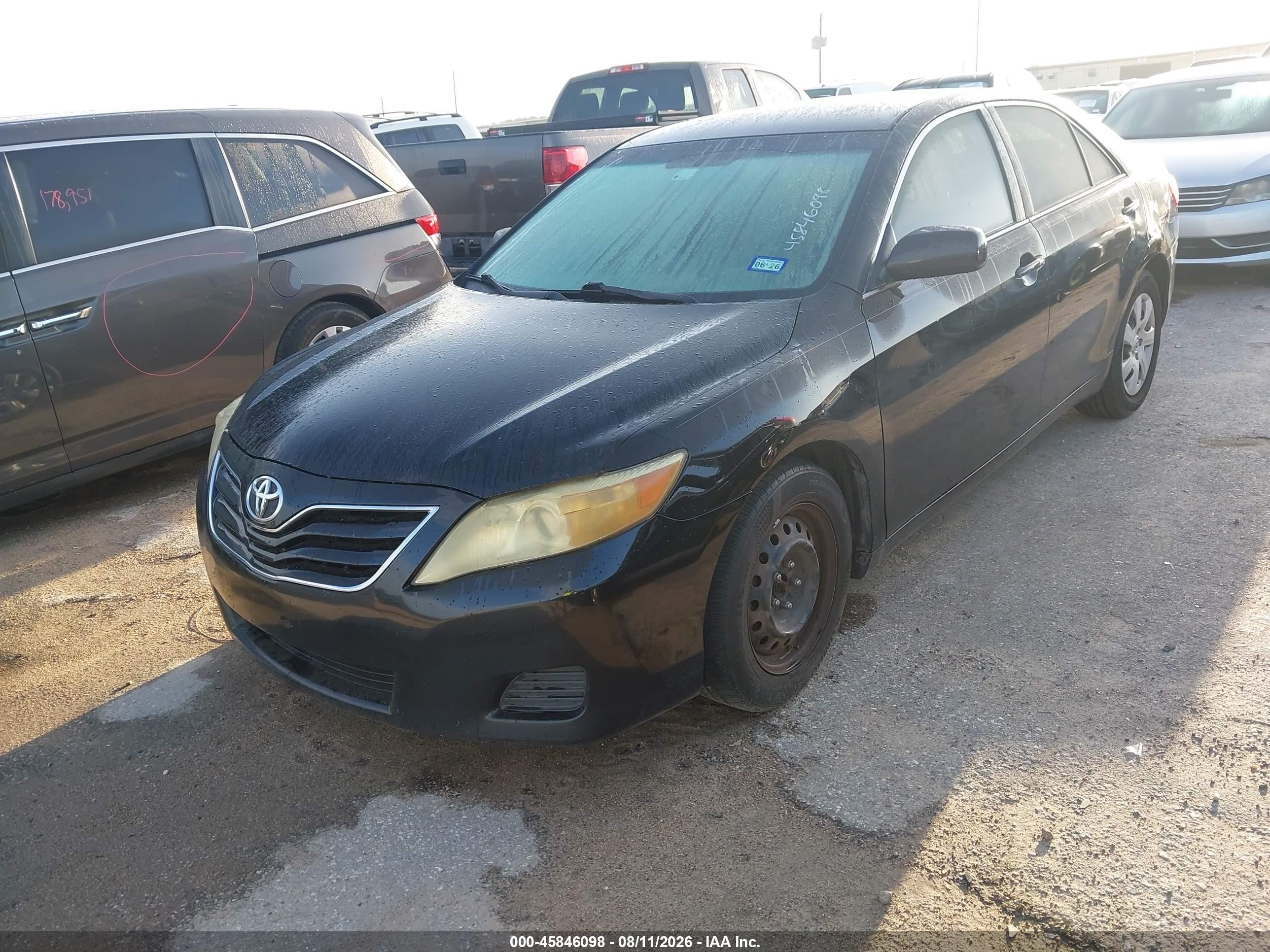 2010 Toyota Camry Le Черный vin: 4T4BF3EK4AR006169