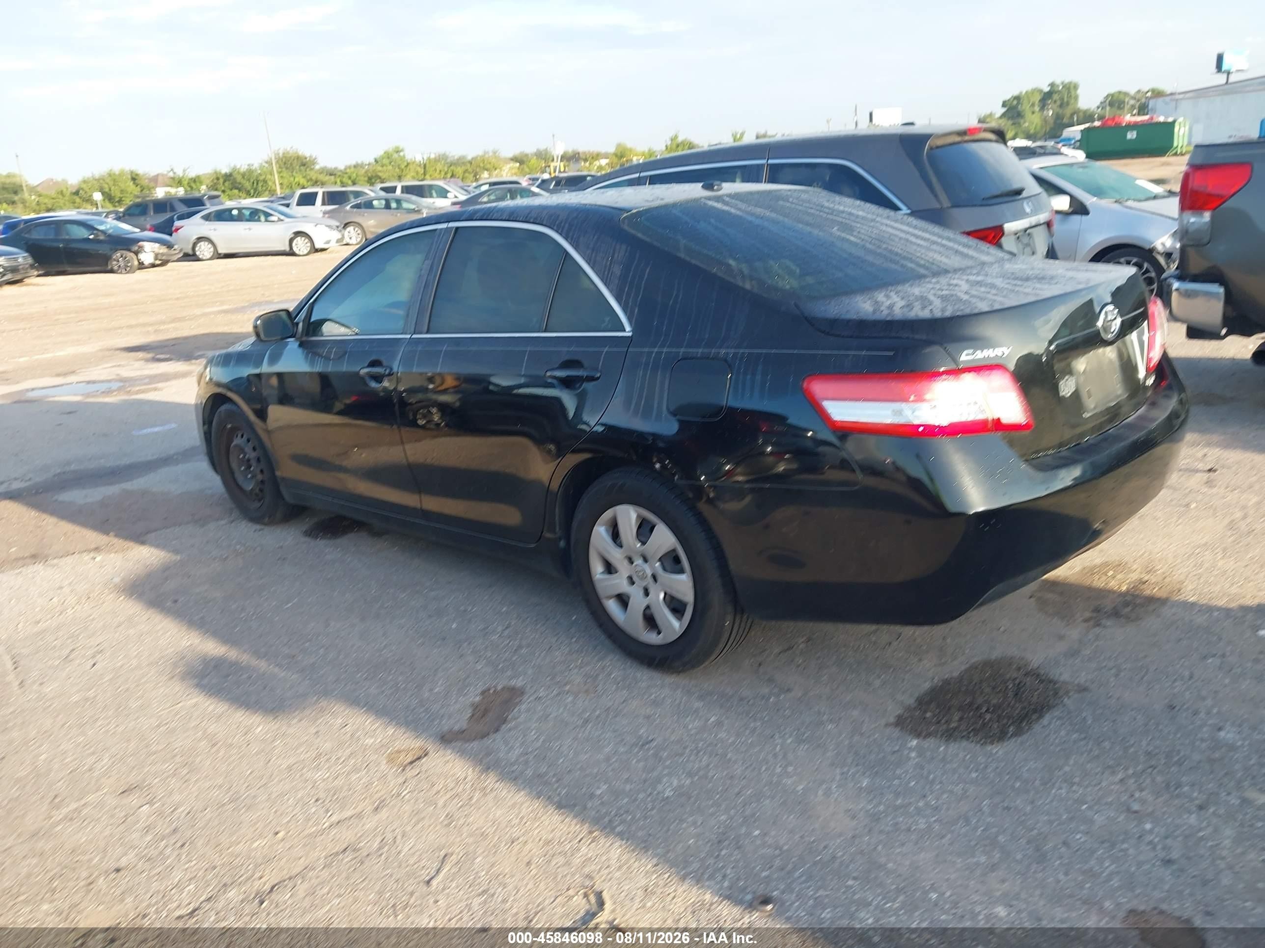 2010 Toyota Camry Le Черный vin: 4T4BF3EK4AR006169