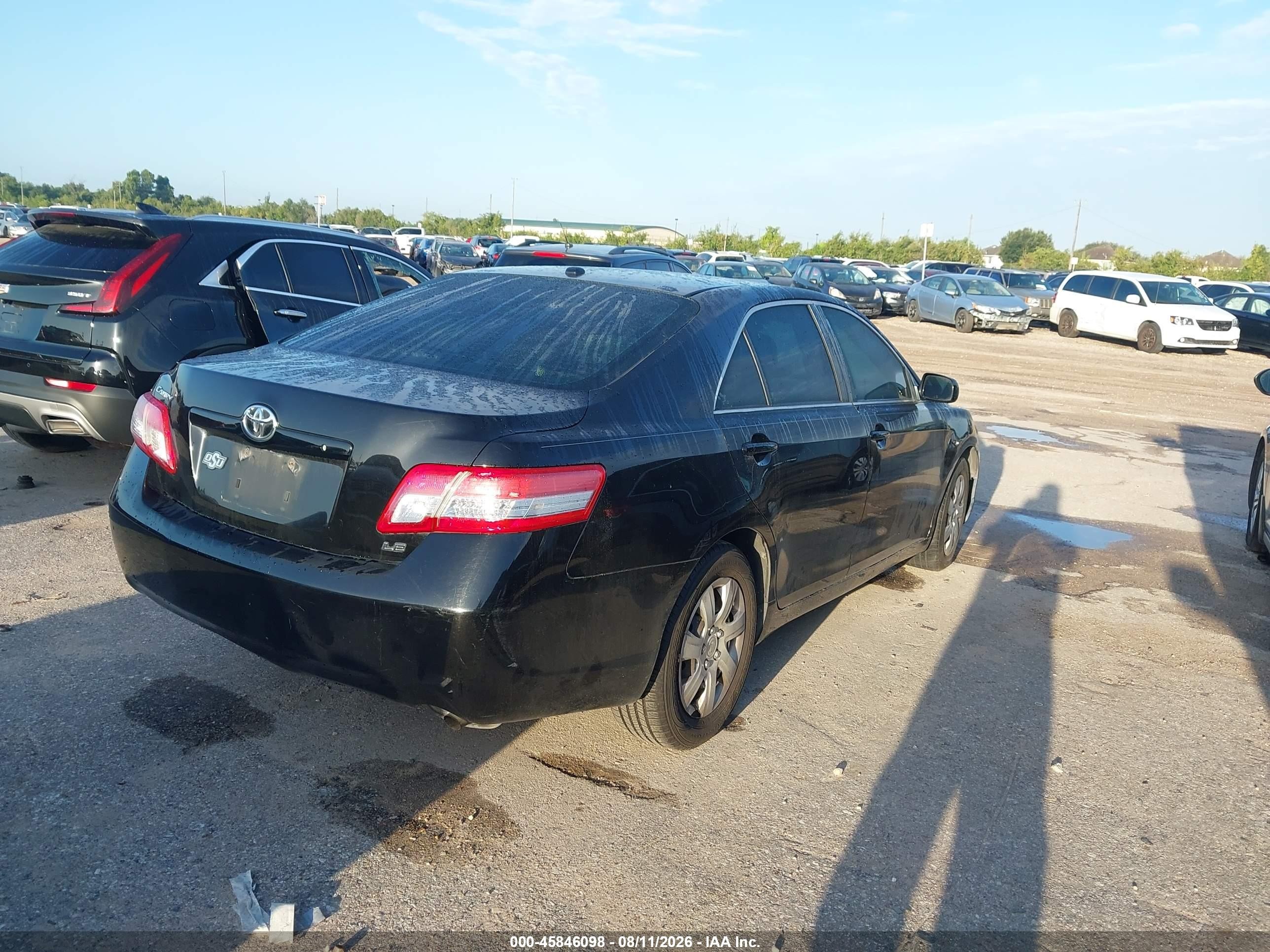 2010 Toyota Camry Le Черный vin: 4T4BF3EK4AR006169