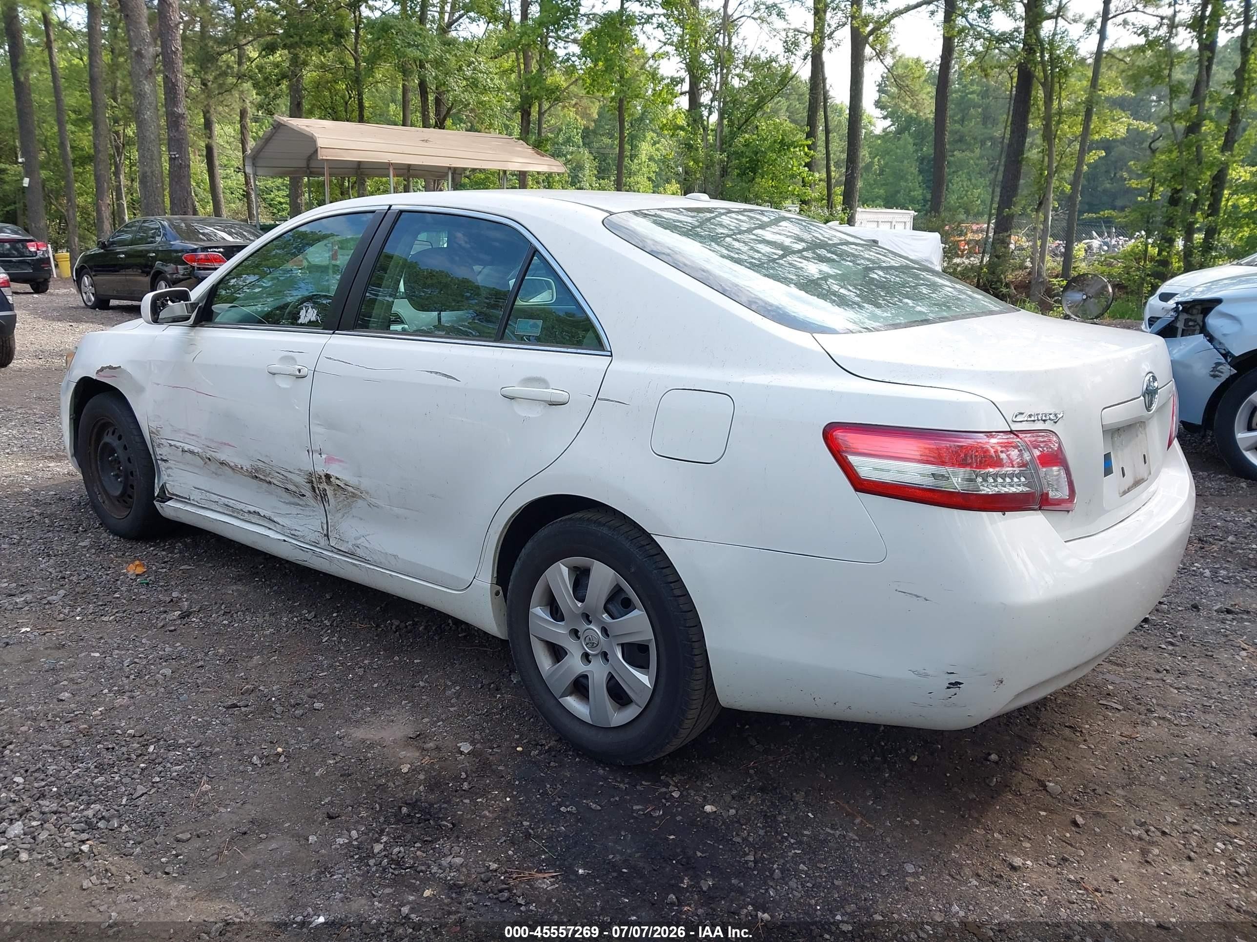 2010 Toyota Camry   White vin: 4T4BF3EK4AR034862