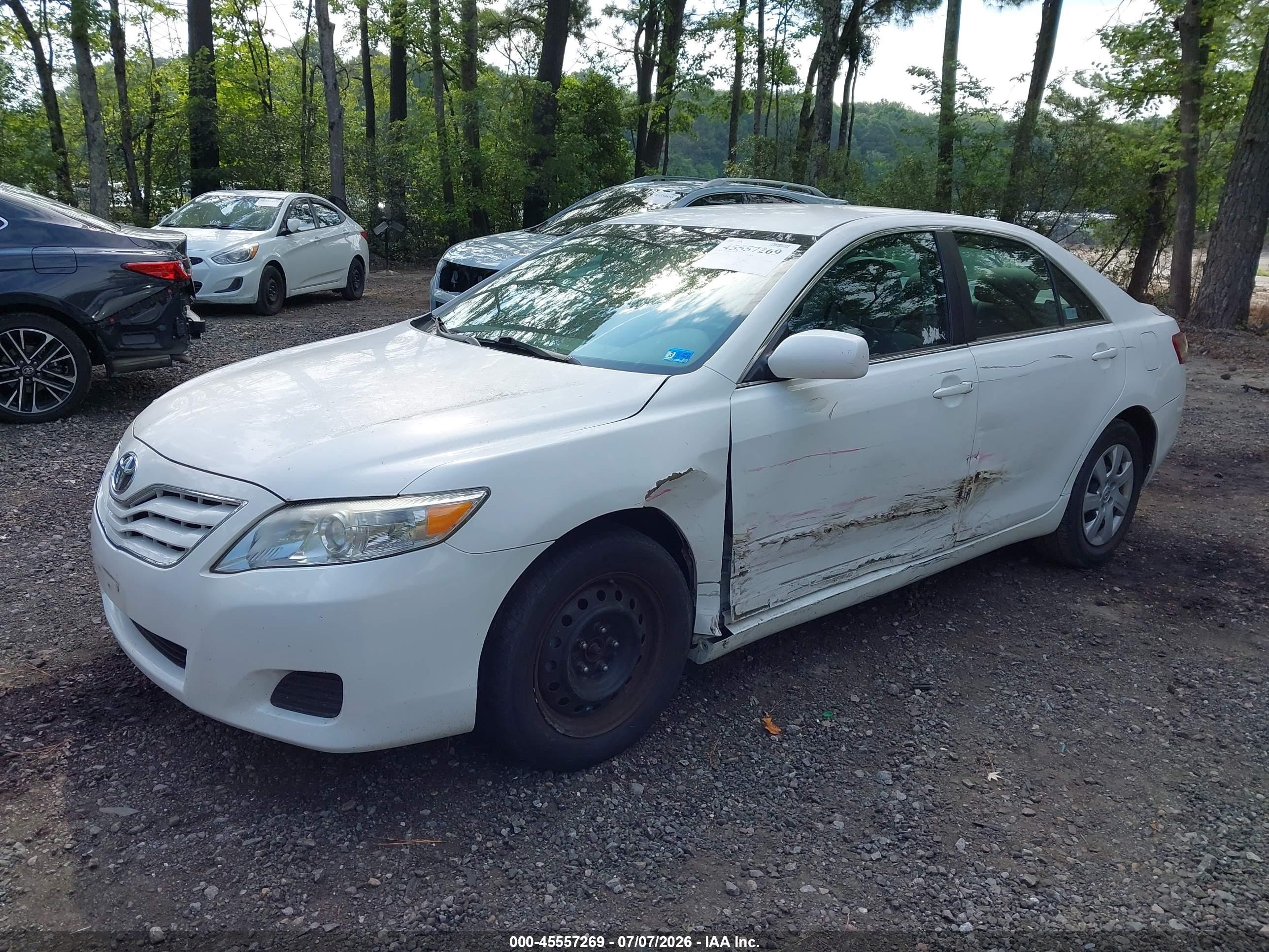 2010 Toyota Camry   White vin: 4T4BF3EK4AR034862
