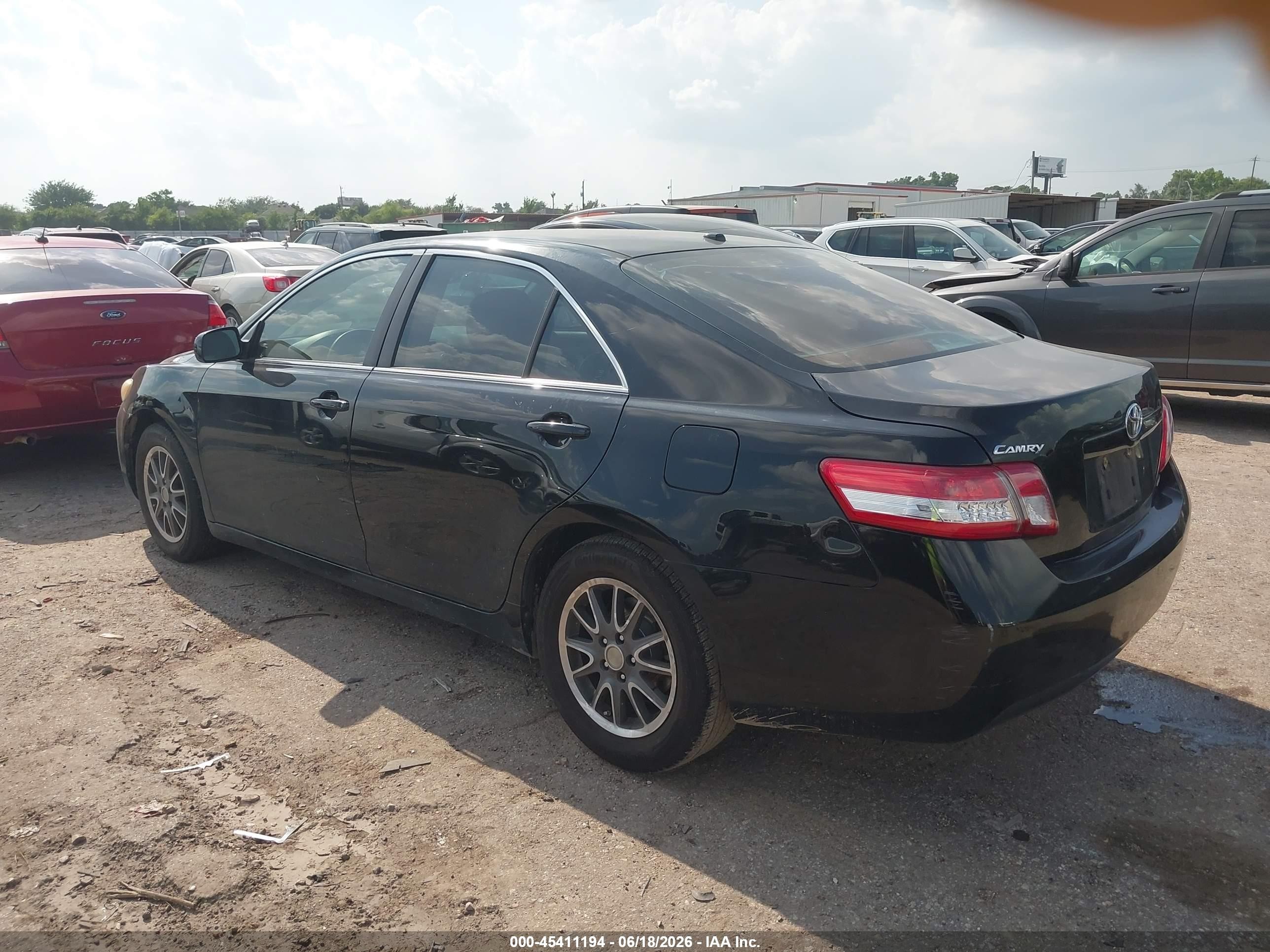 2010 Toyota Camry Le Black vin: 4T4BF3EK4AR054352
