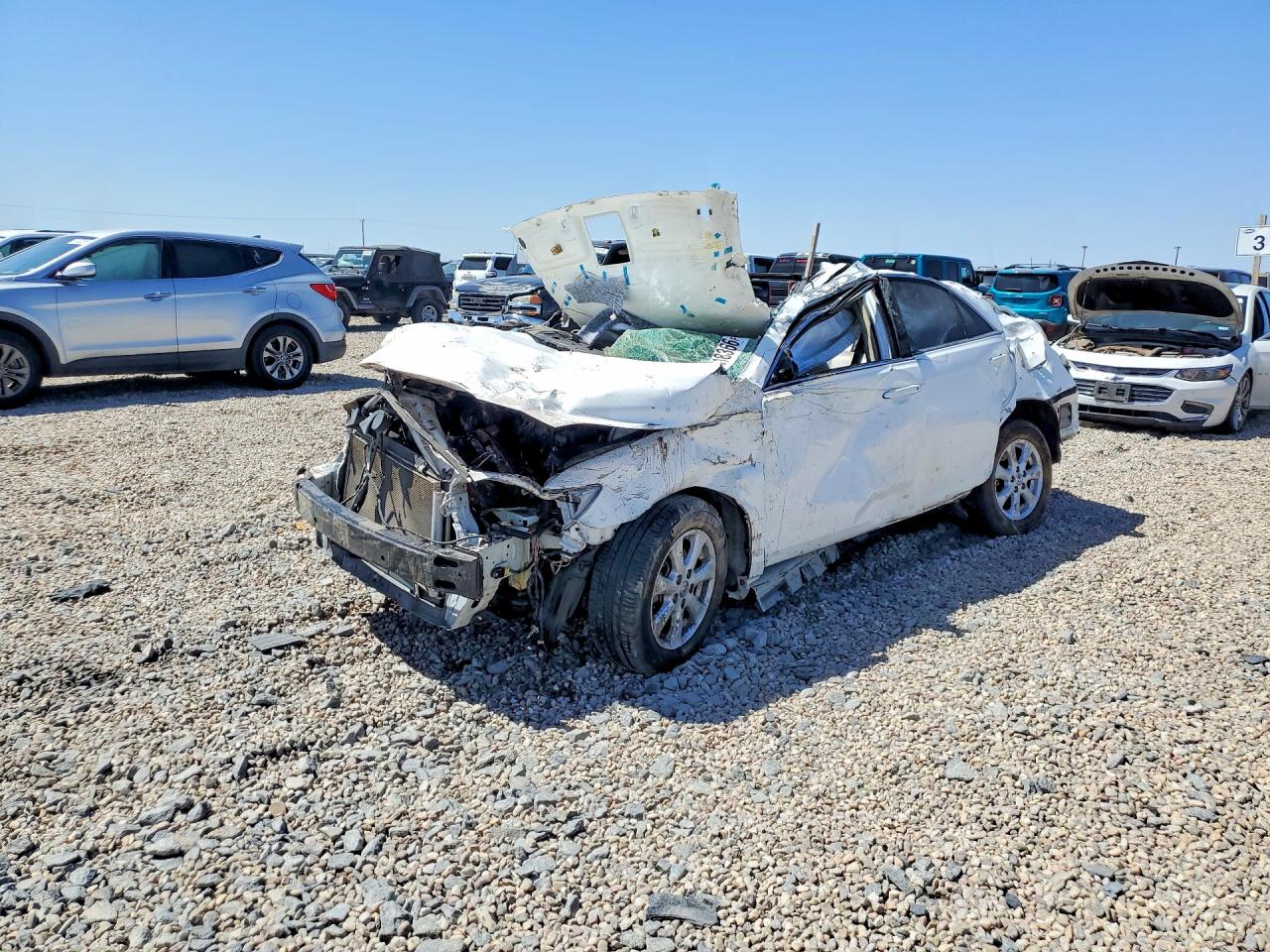 2011 Toyota Camry Le White vin: 4T4BF3EK4BR157384