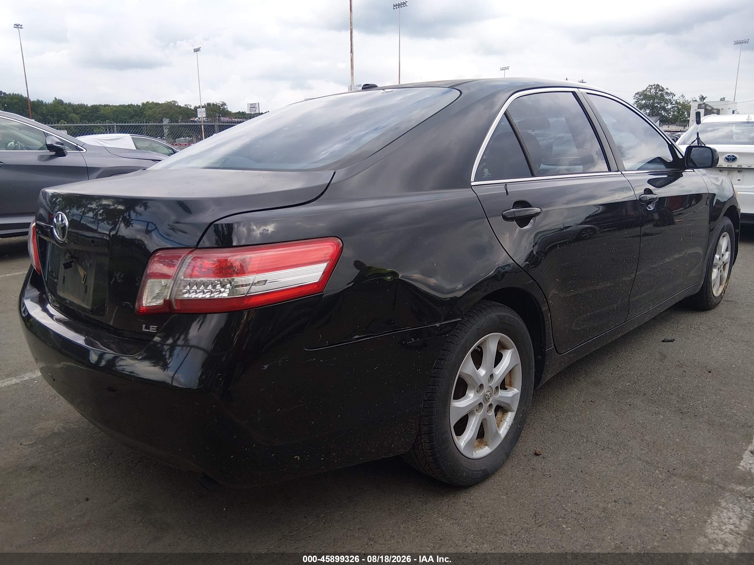 2011 Toyota Camry Le Black vin: 4T4BF3EK4BR180891