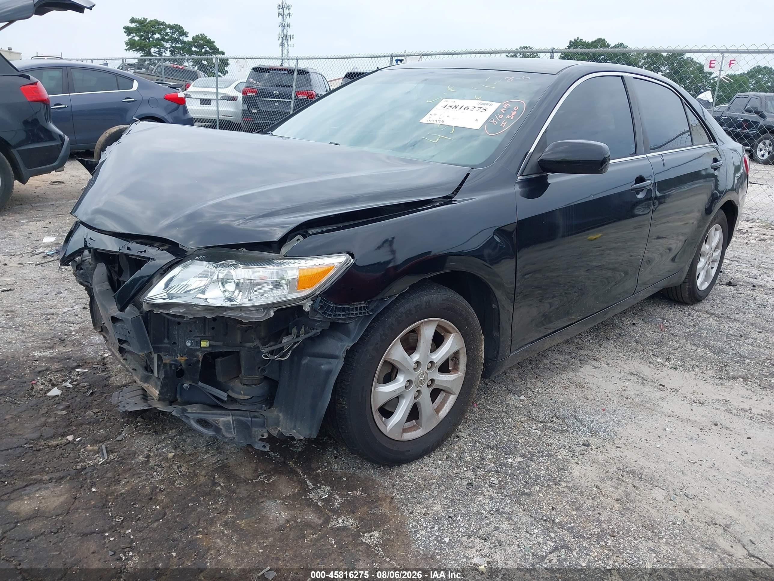 2010 Toyota Camry Le Black vin: 4T4BF3EK5AR033493