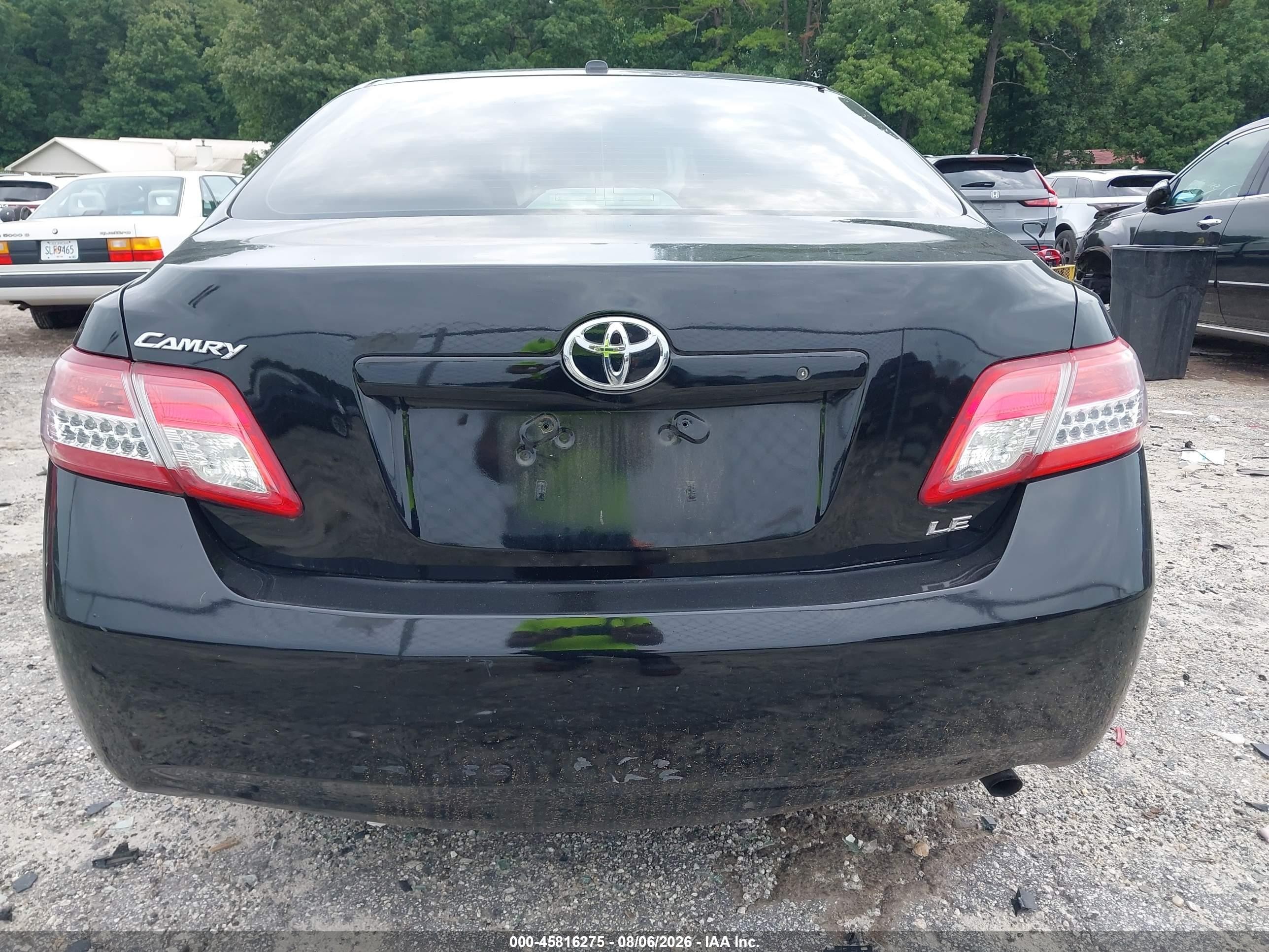 2010 Toyota Camry Le Black vin: 4T4BF3EK5AR033493