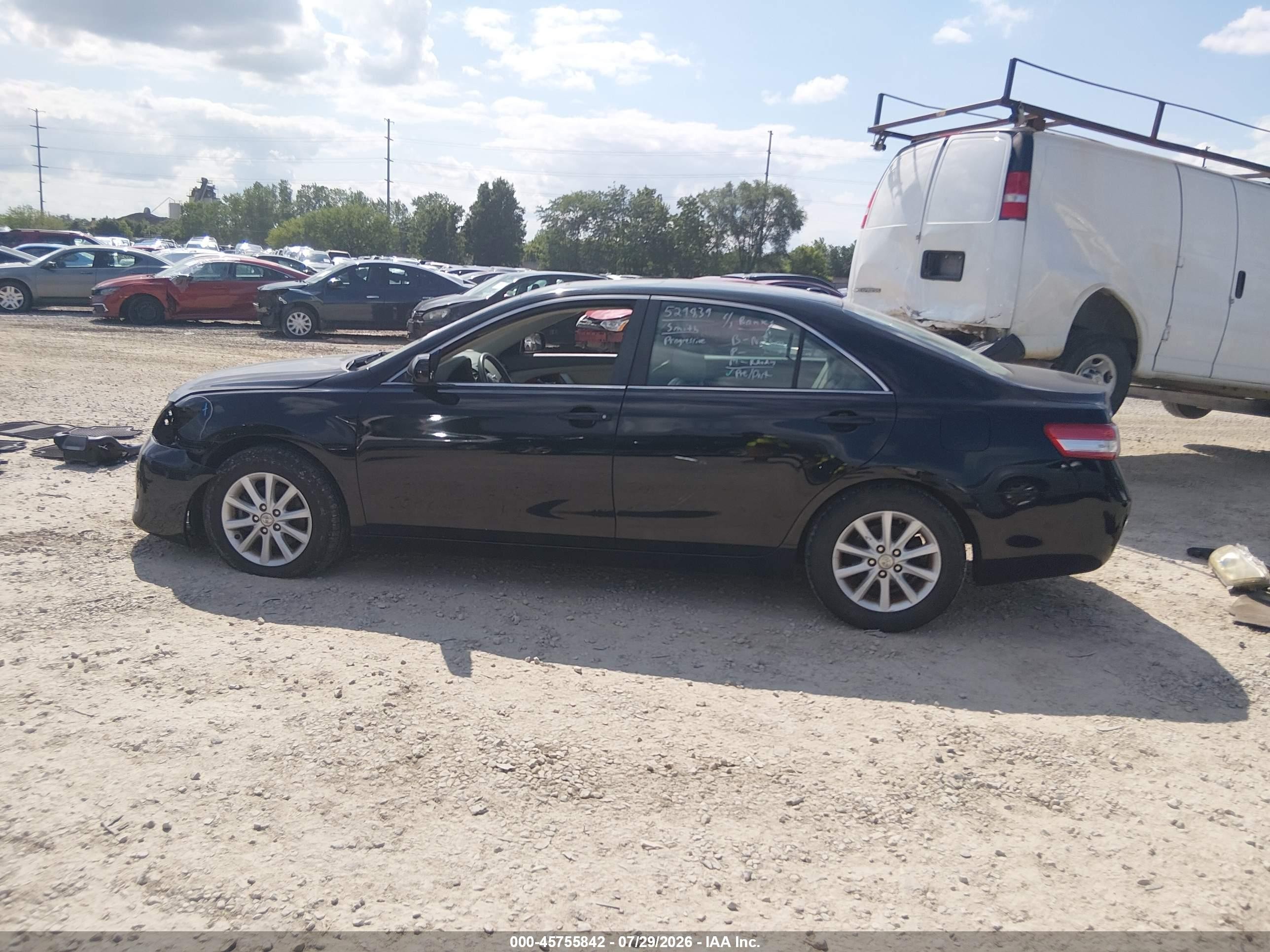 2011 Toyota Camry Xle Black vin: 4T4BF3EK5BR157362