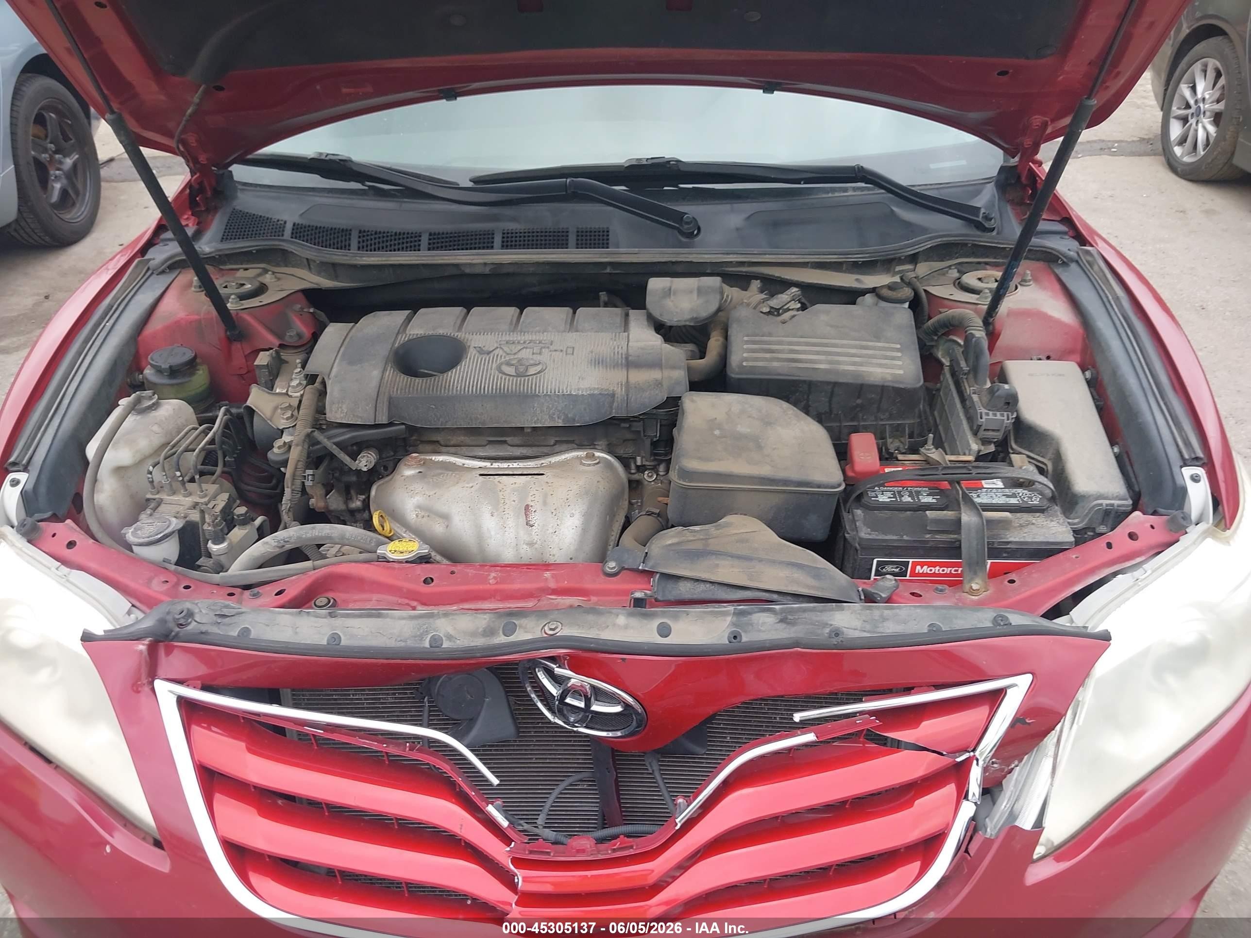 2011 Toyota Camry Le Red vin: 4T4BF3EK5BR162416