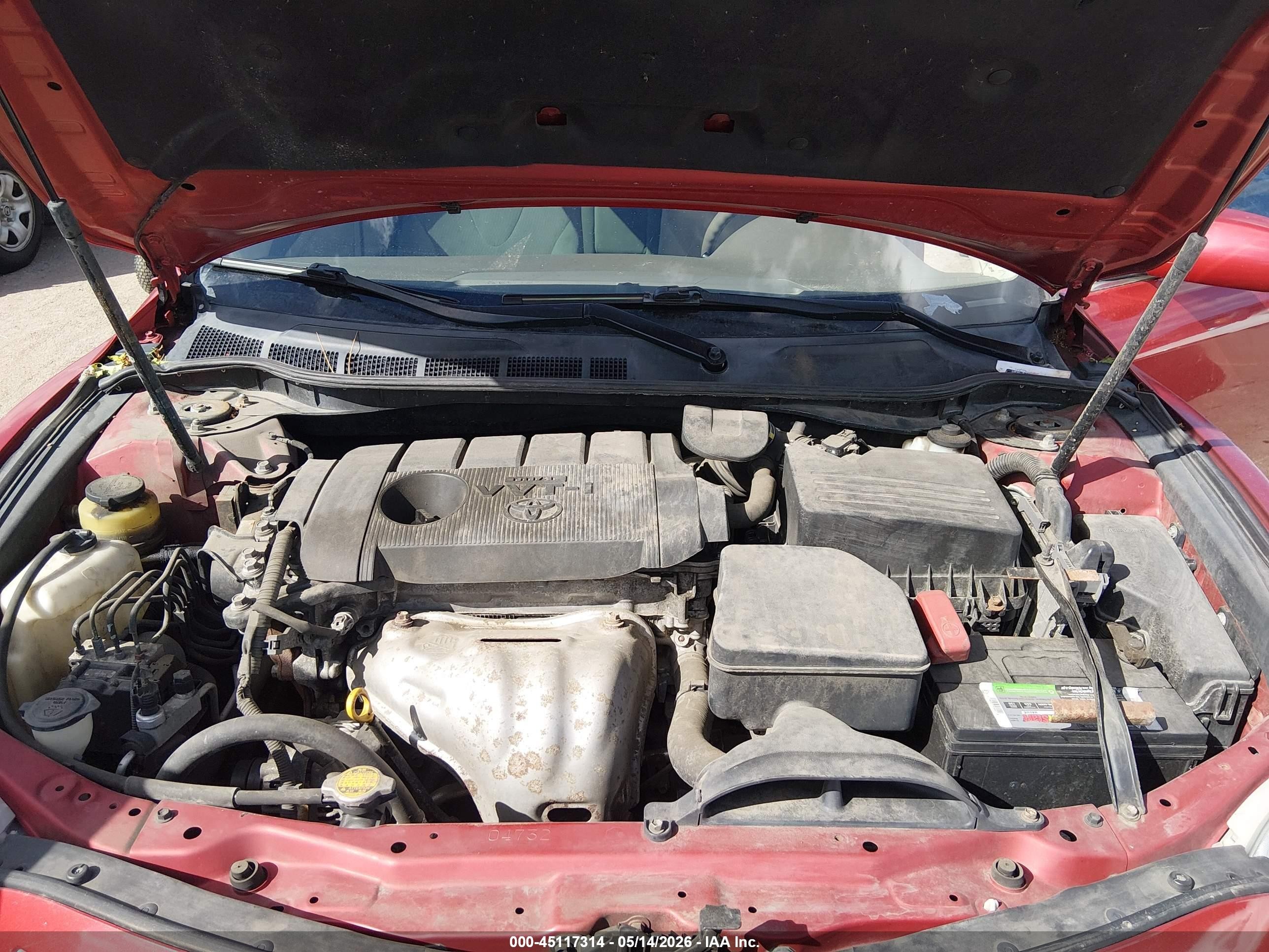 2011 Toyota Camry Le Red vin: 4T4BF3EK5BR166675