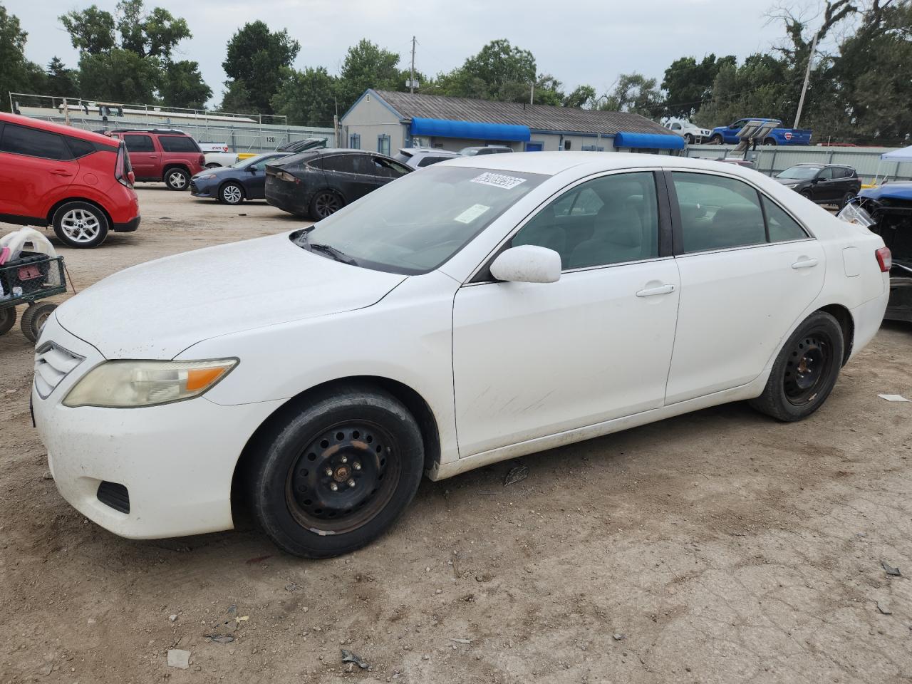 2011 Toyota Camry Le White vin: 4T4BF3EK5BR167826 Damage: Left Front Wheel Cover, Missing, Replacement Required