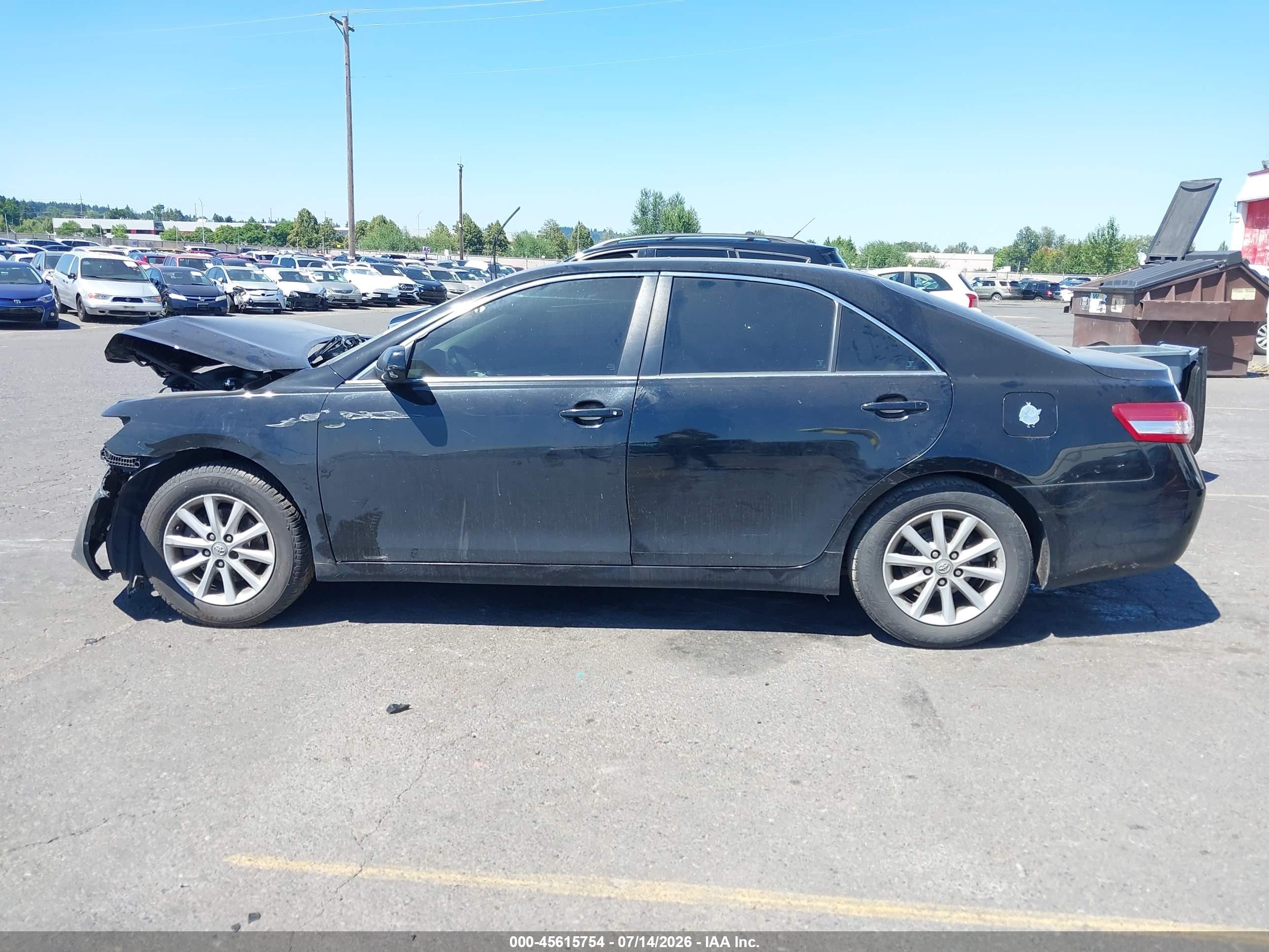 2011 Toyota Camry Xle Черный vin: 4T4BF3EK6BR156916