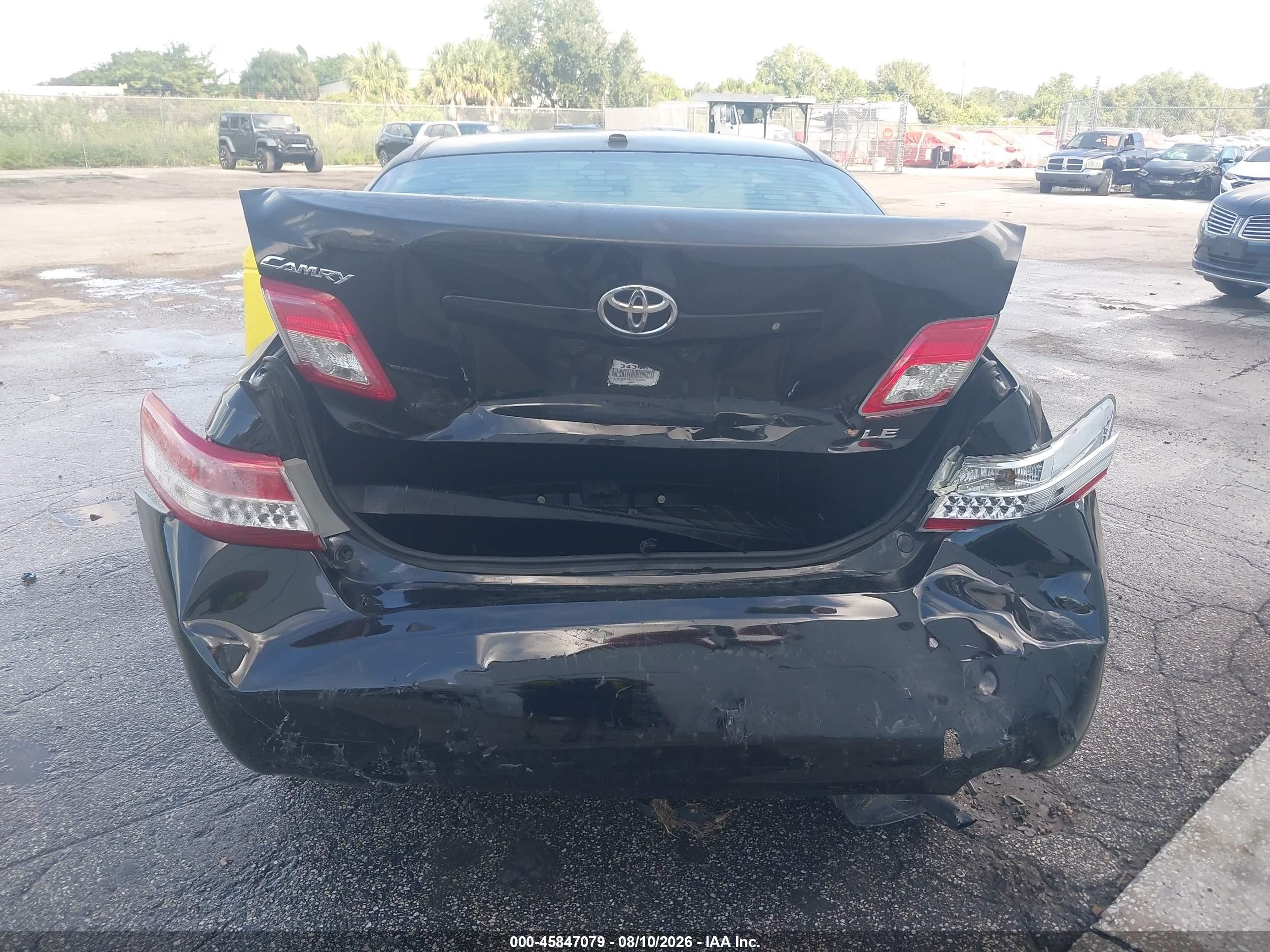 2011 Toyota Camry Le Black vin: 4T4BF3EK6BR196297