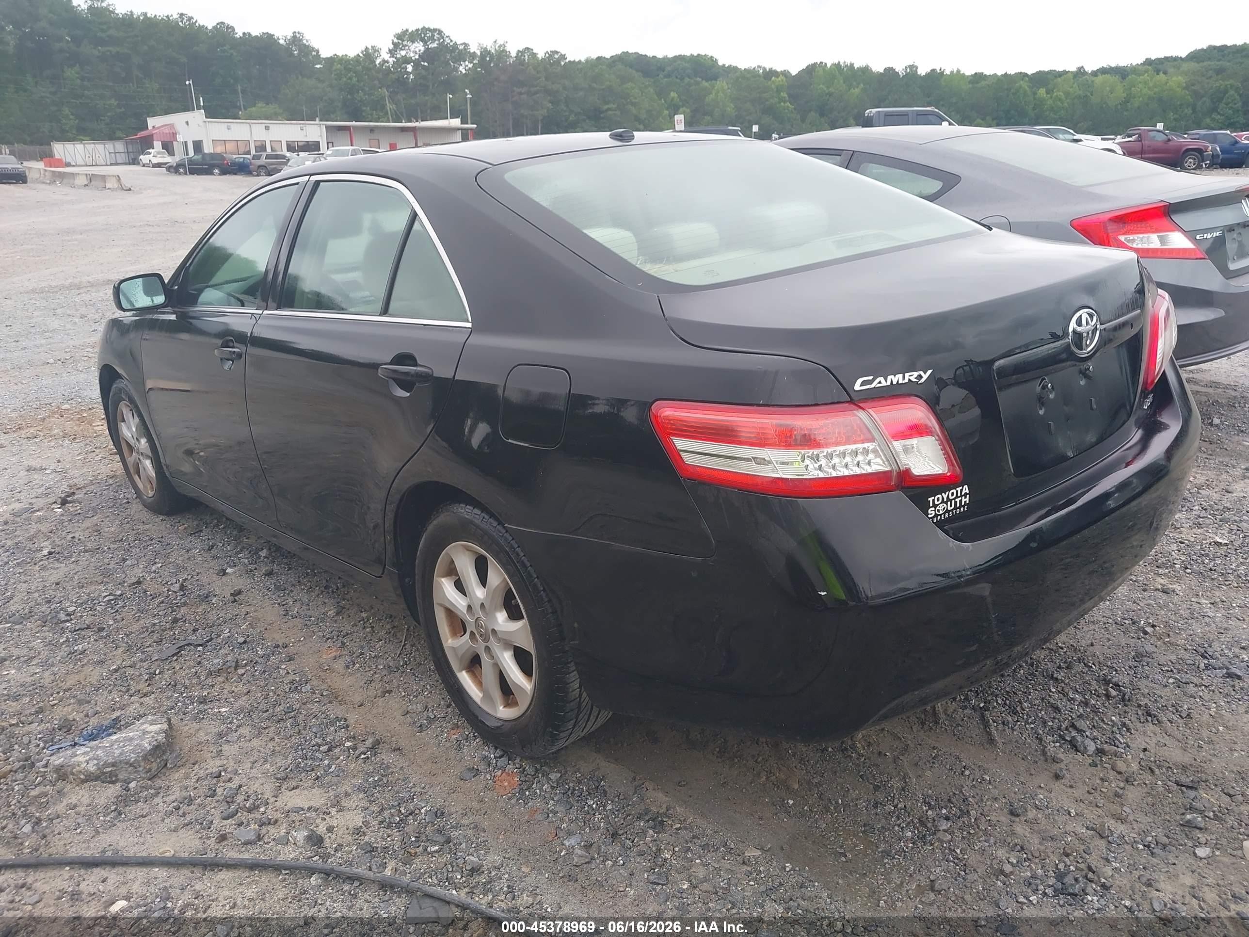 2011 Toyota Camry Le Black vin: 4T4BF3EK6BR217844