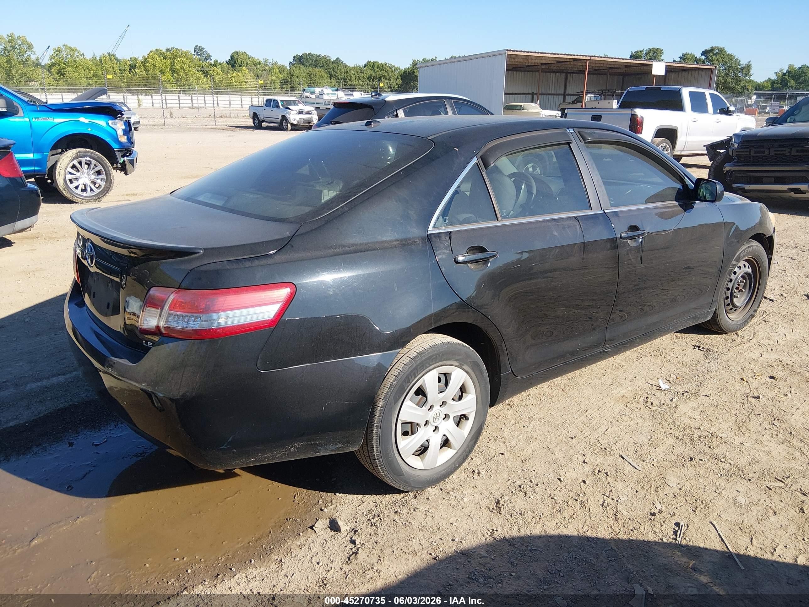 2010 Toyota Camry Le Black vin: 4T4BF3EK7AR040400