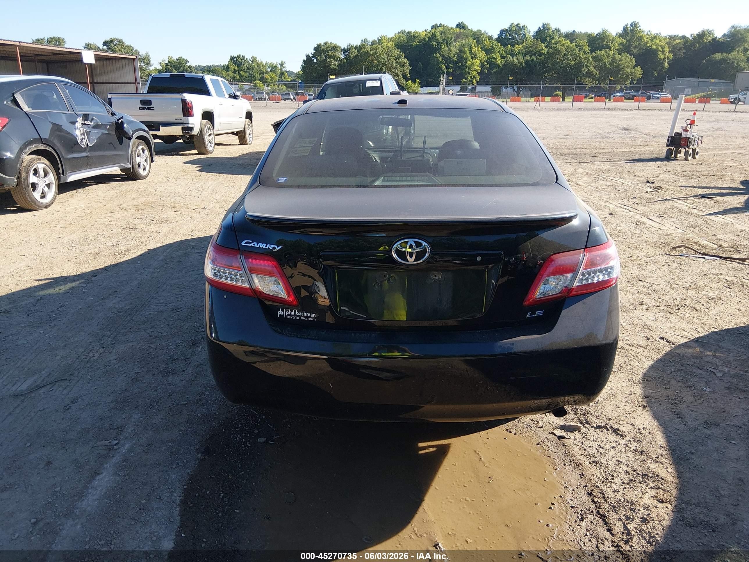 2010 Toyota Camry Le Black vin: 4T4BF3EK7AR040400