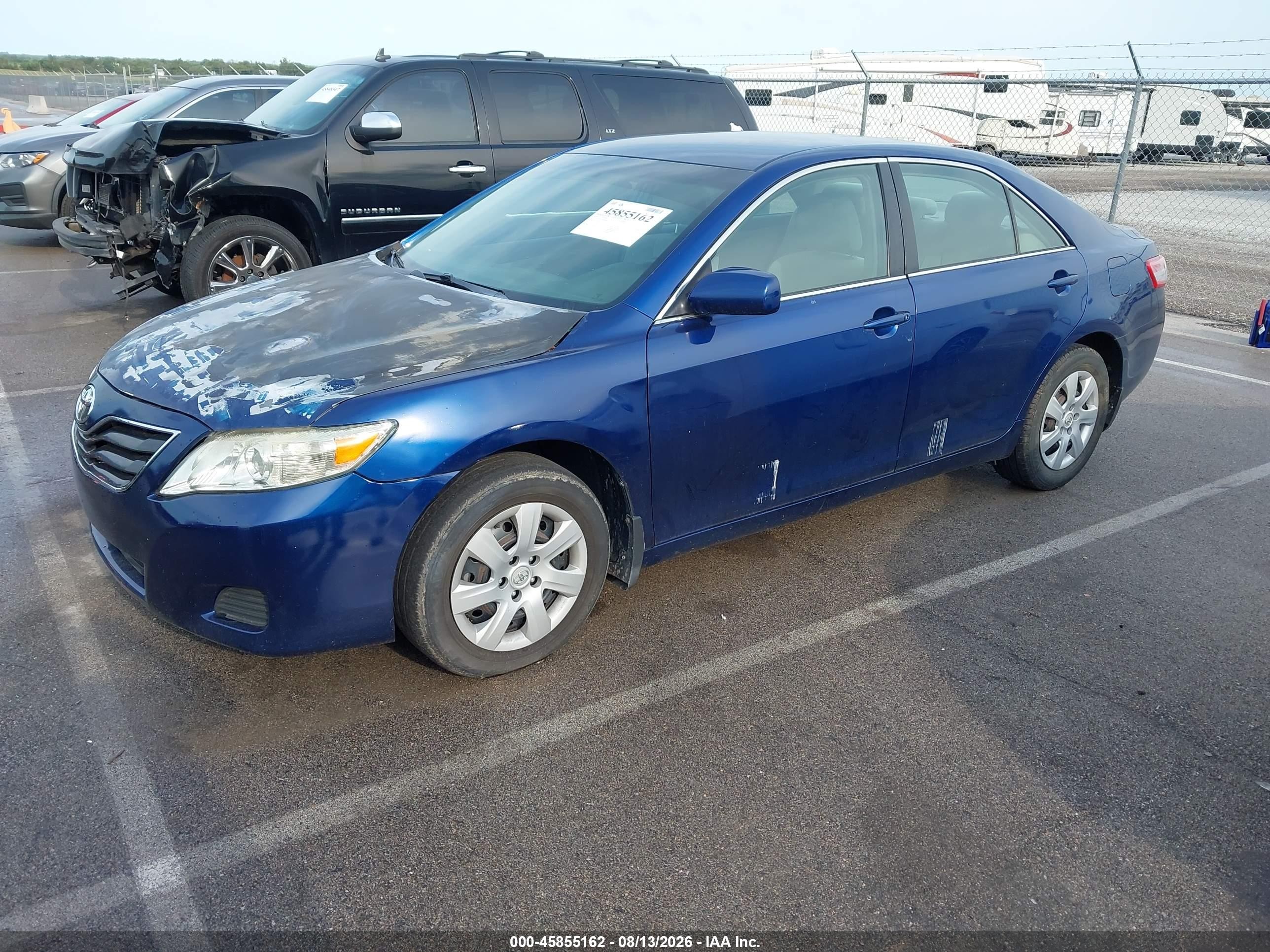 2010 Toyota Camry Le Blue vin: 4T4BF3EK7AR040686