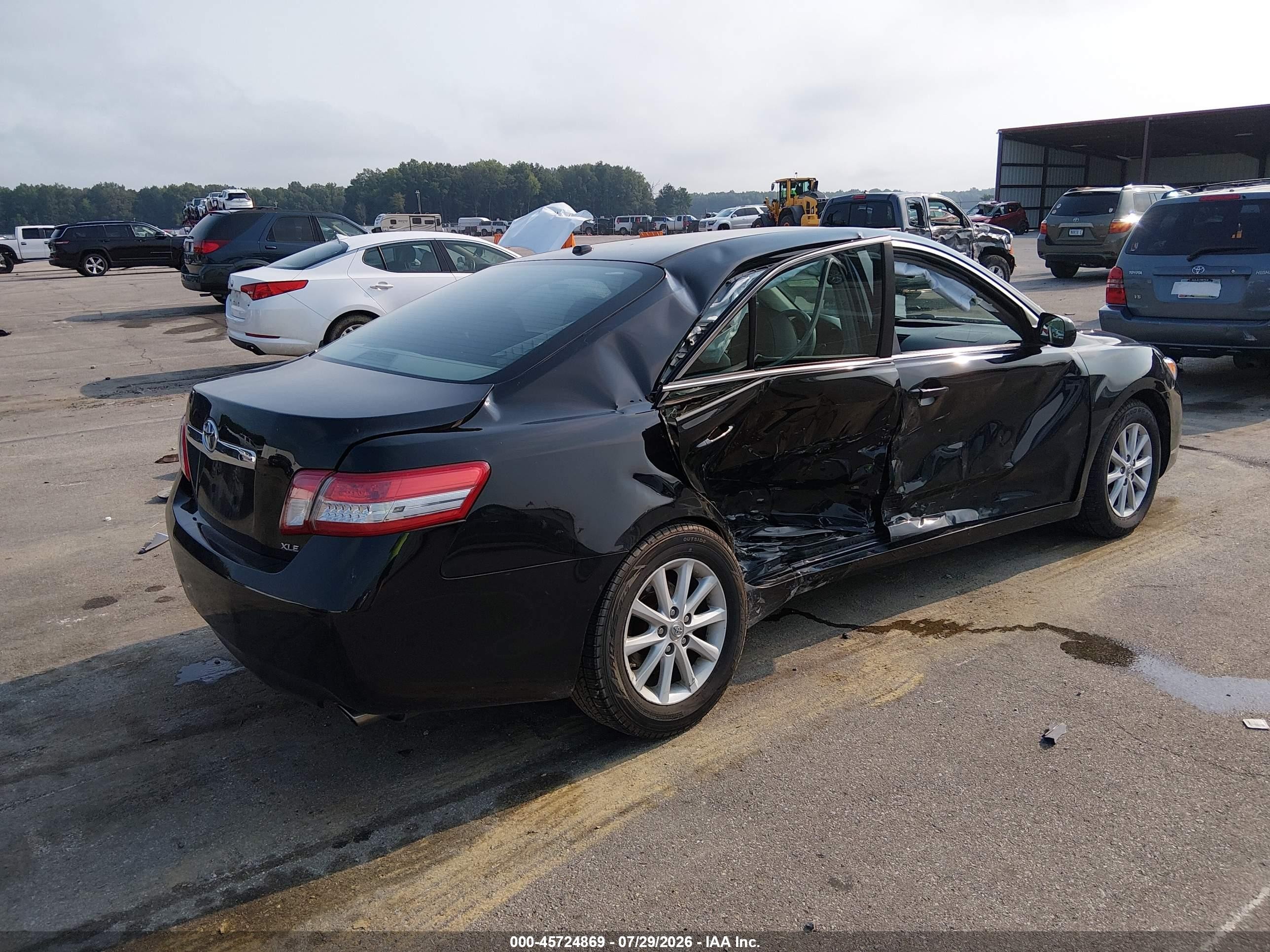 2010 Toyota Camry Xle Black vin: 4T4BF3EK7AR043913