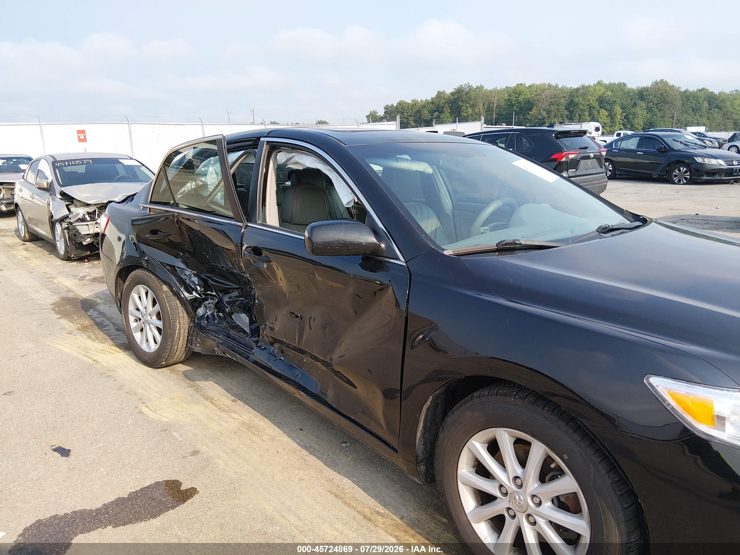 2010 Toyota Camry Xle Black vin: 4T4BF3EK7AR043913