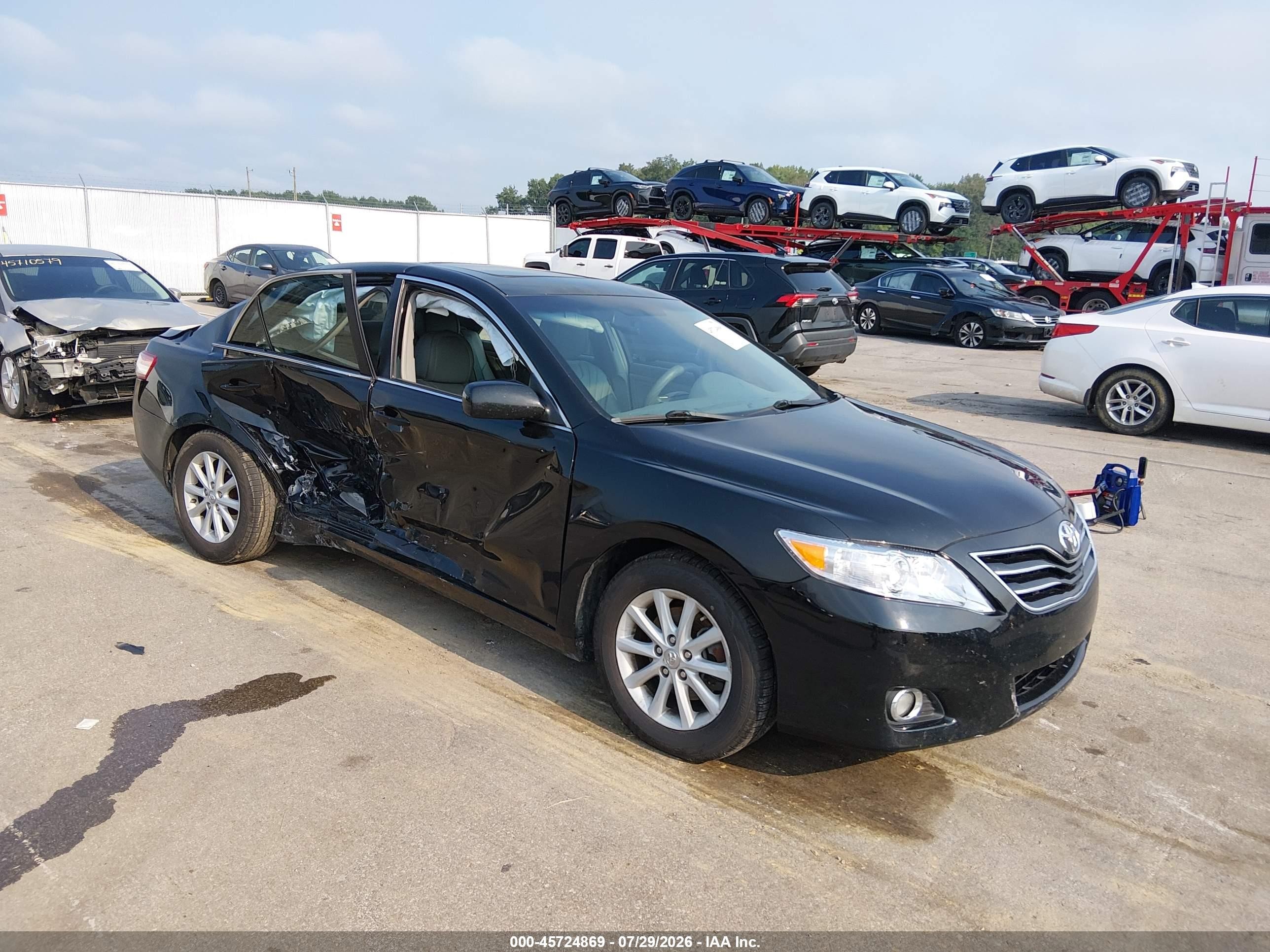 2010 Toyota Camry Xle Черный vin: 4T4BF3EK7AR043913